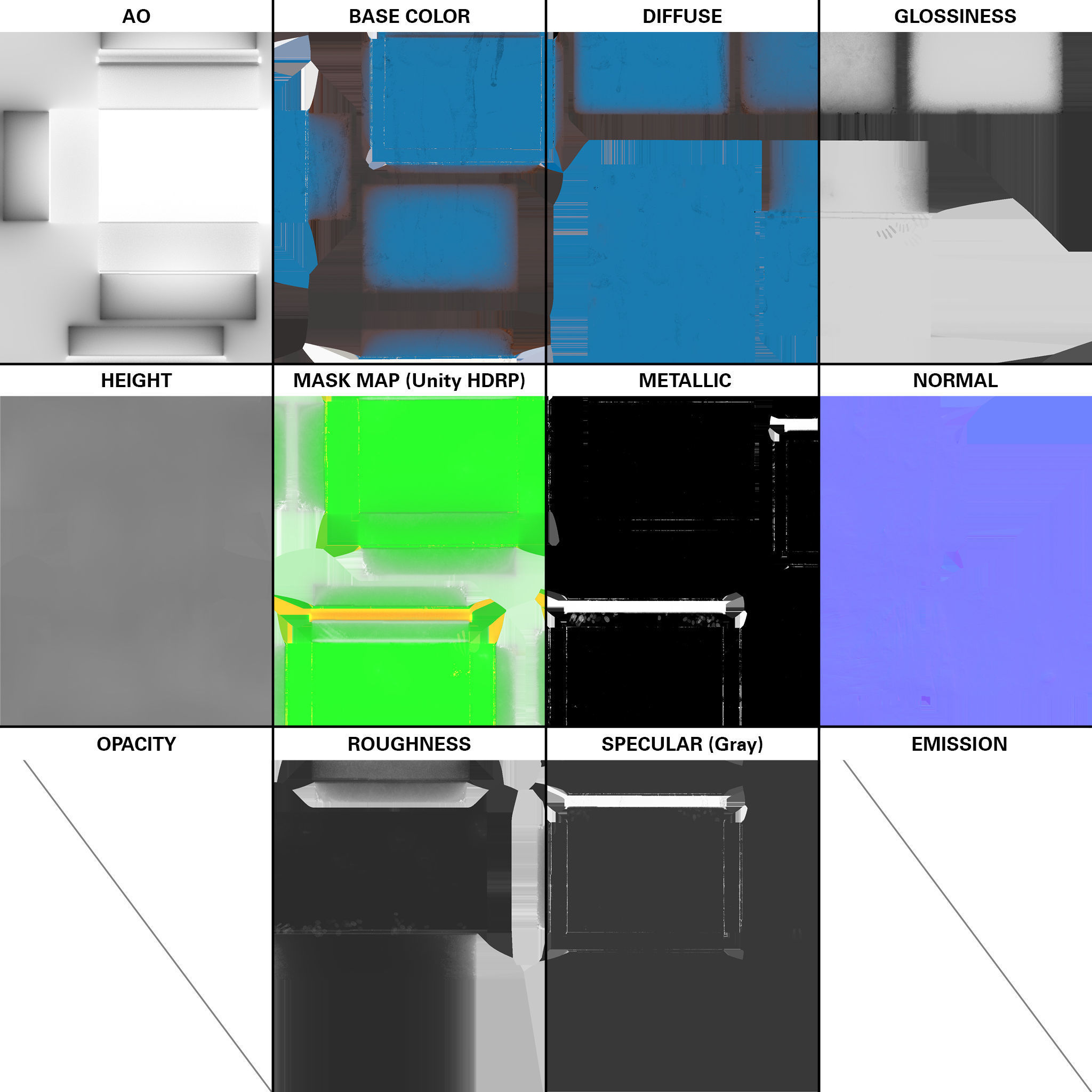 Tool Cabinet Low-poly 3D model_15