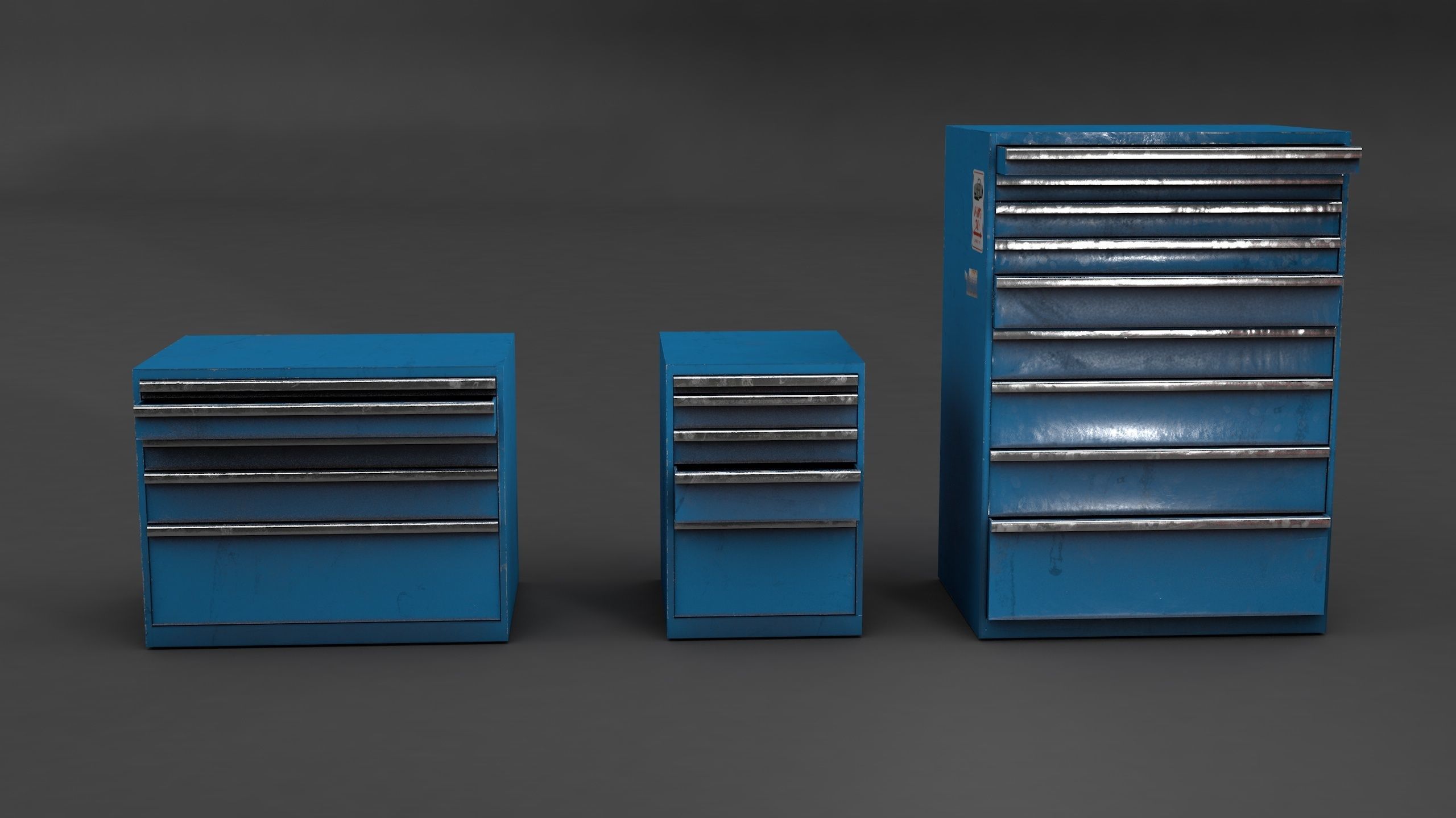 Tool Cabinet Low-poly 3D model_1