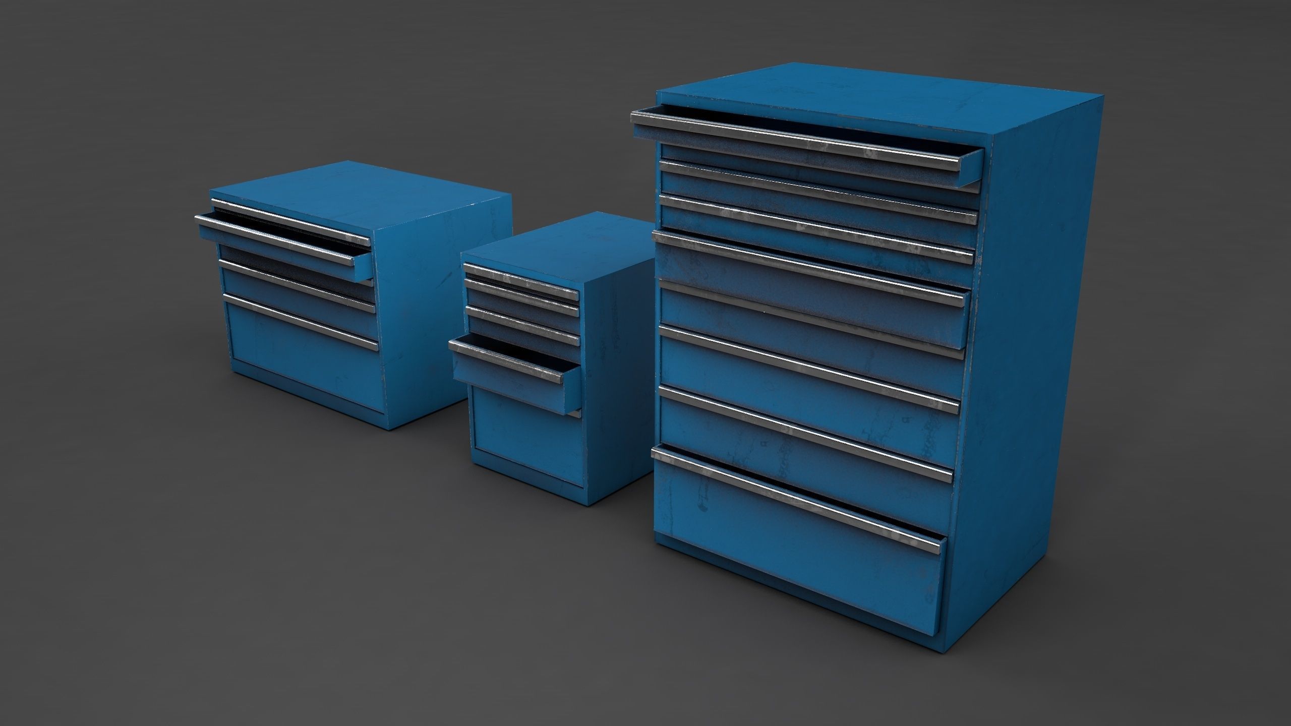 Tool Cabinet Low-poly 3D model_2