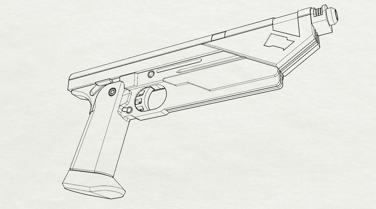 Bo-katan Westar-35 mandalorian blaster 3d print model 3D print model_6