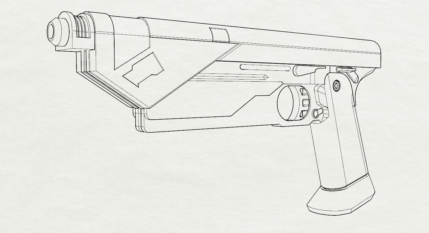 Bo-katan Westar-35 mandalorian blaster 3d print model 3D print model_7