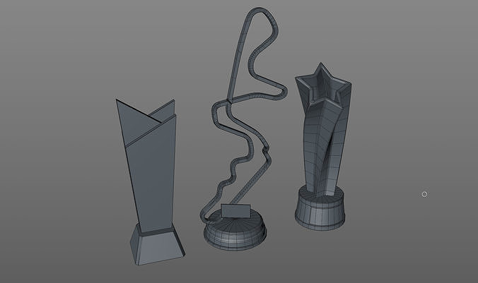 Racing Trophies Low-poly 3D model 4