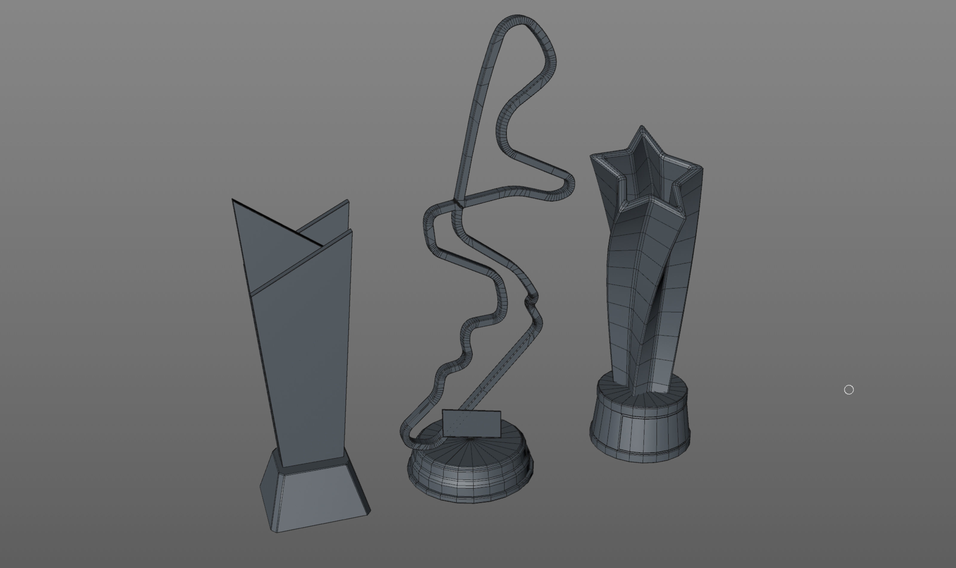 Racing Trophies Low-poly 3D model_3