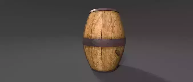Barrel 3D model wooden