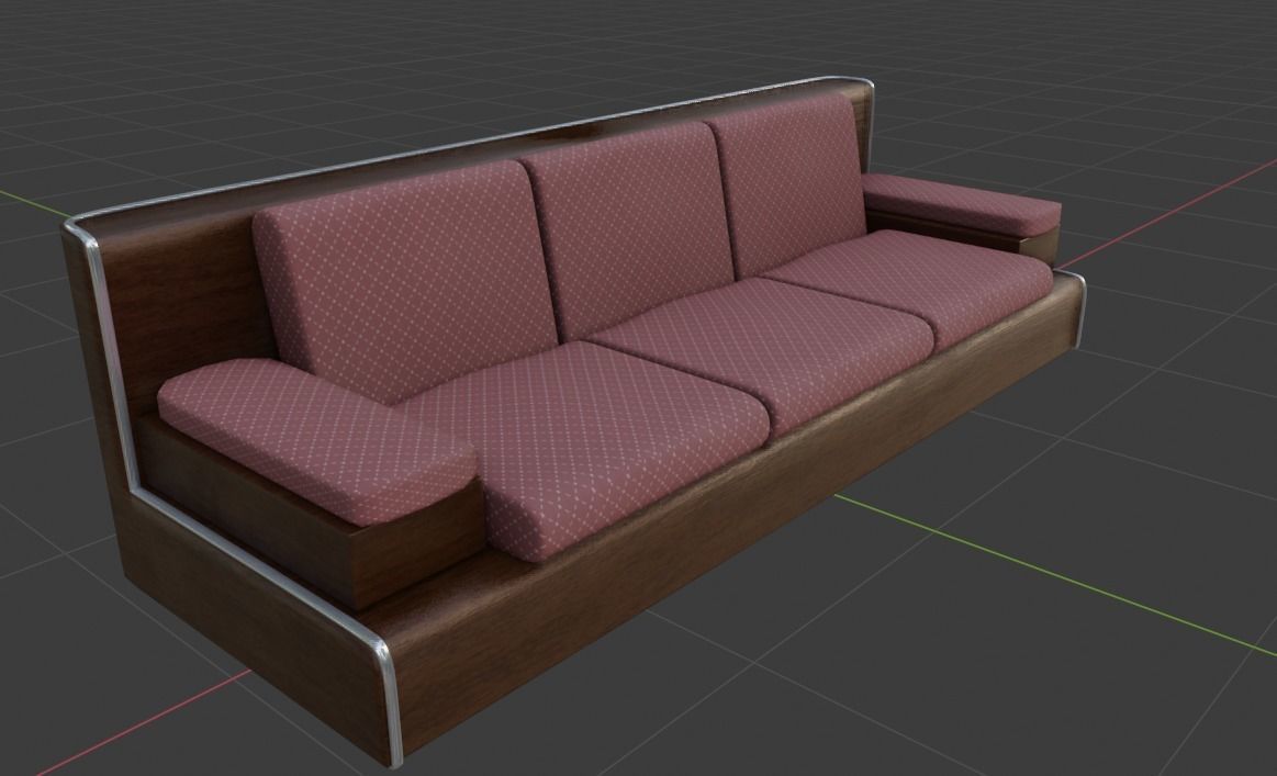 Ancient Sofa 3D model_6