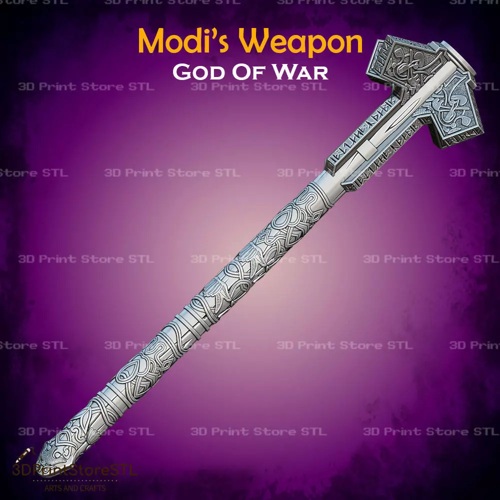 Modi Weapon Cosplay God of War - STL File 3D print model_0