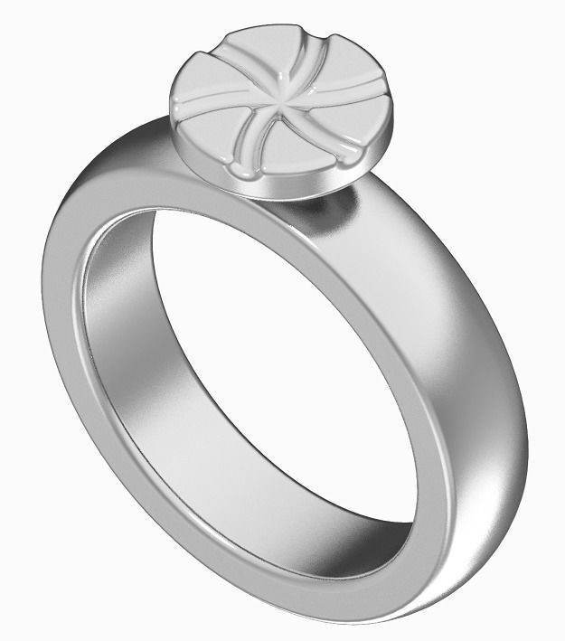 Stylish Pizza Women Ring 3D print model_1