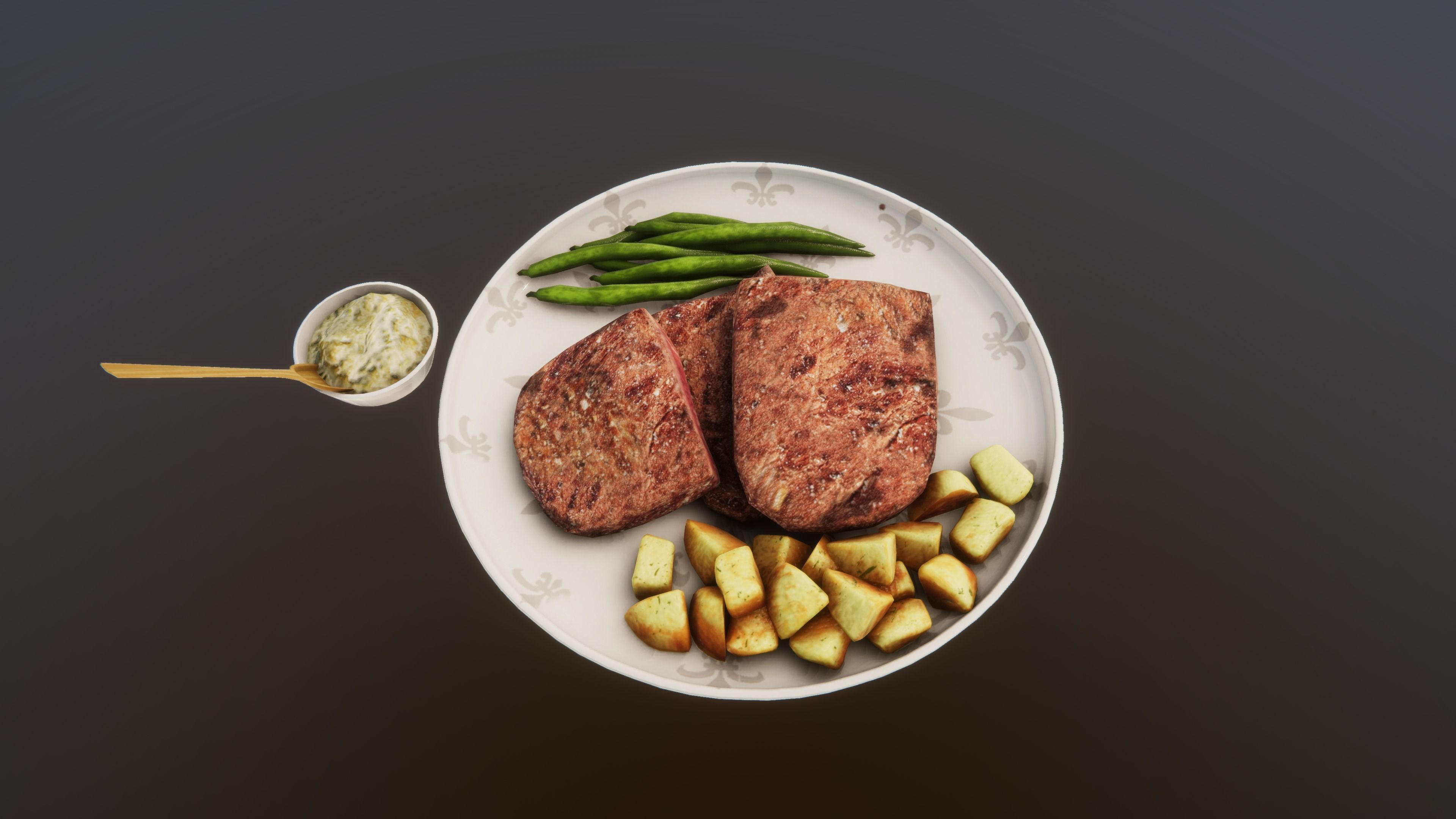 Steak Pack Low-poly 3D model_2