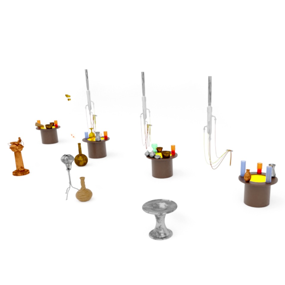 Jabbas Throne Room - Set 3b - Attributes 1-18 scale Kenner 3D print model_8