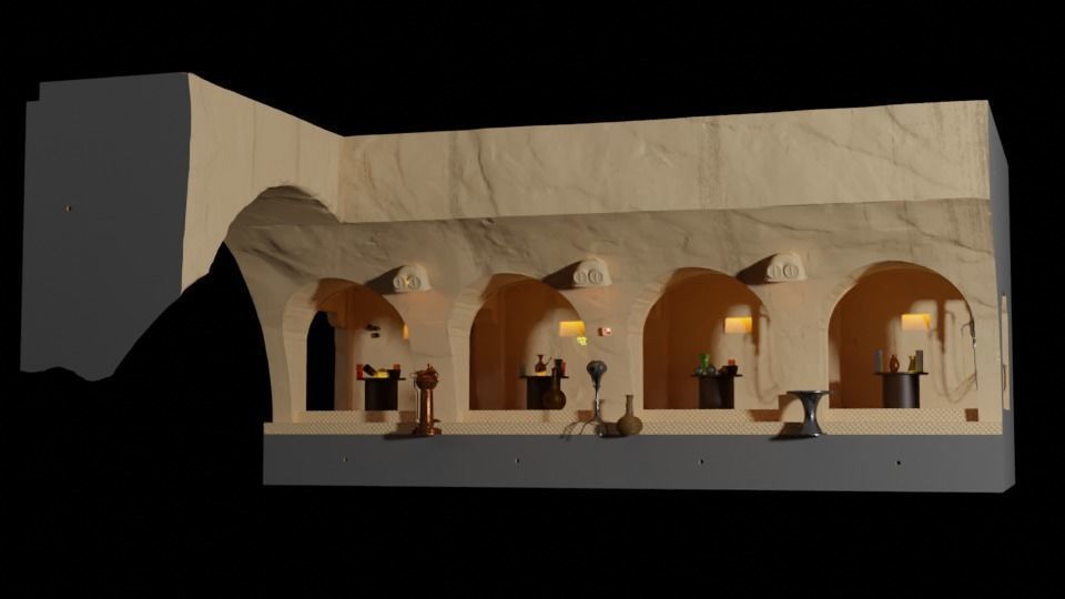 Jabbas Throne Room - Set 3b - Attributes 1-18 scale Kenner 3D print model_2