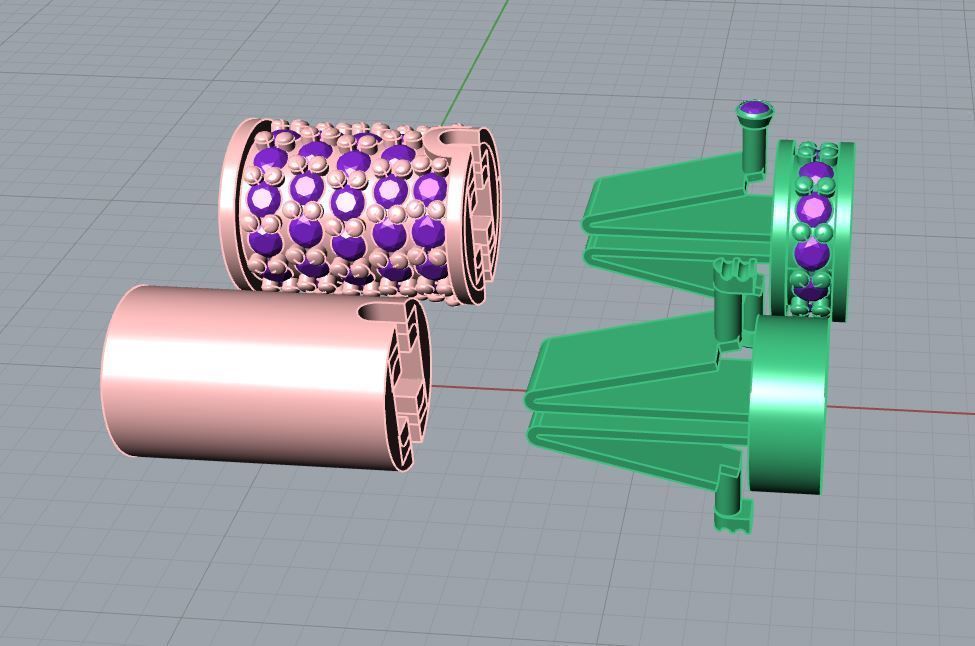 Lock bracelet clasp 3D print model_15