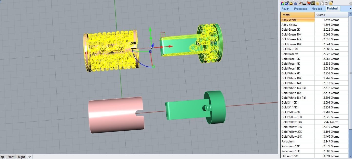 Lock bracelet clasp 3D print model_13