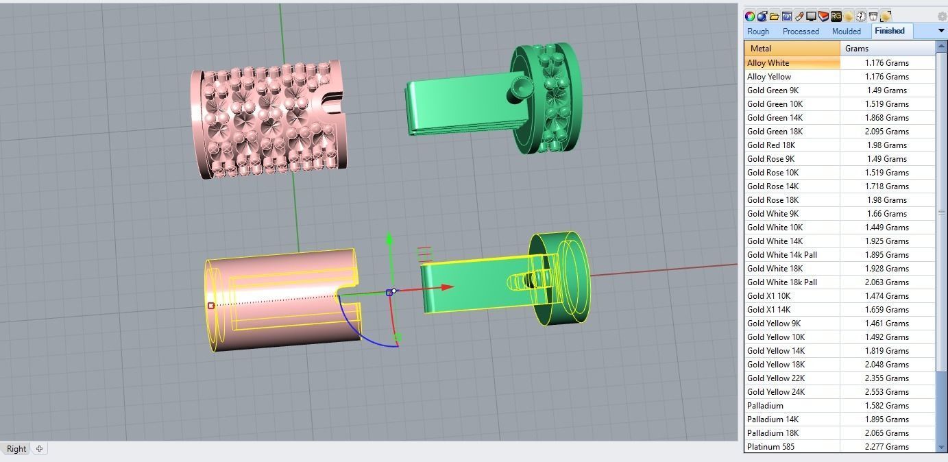 Lock bracelet clasp 3D print model_14