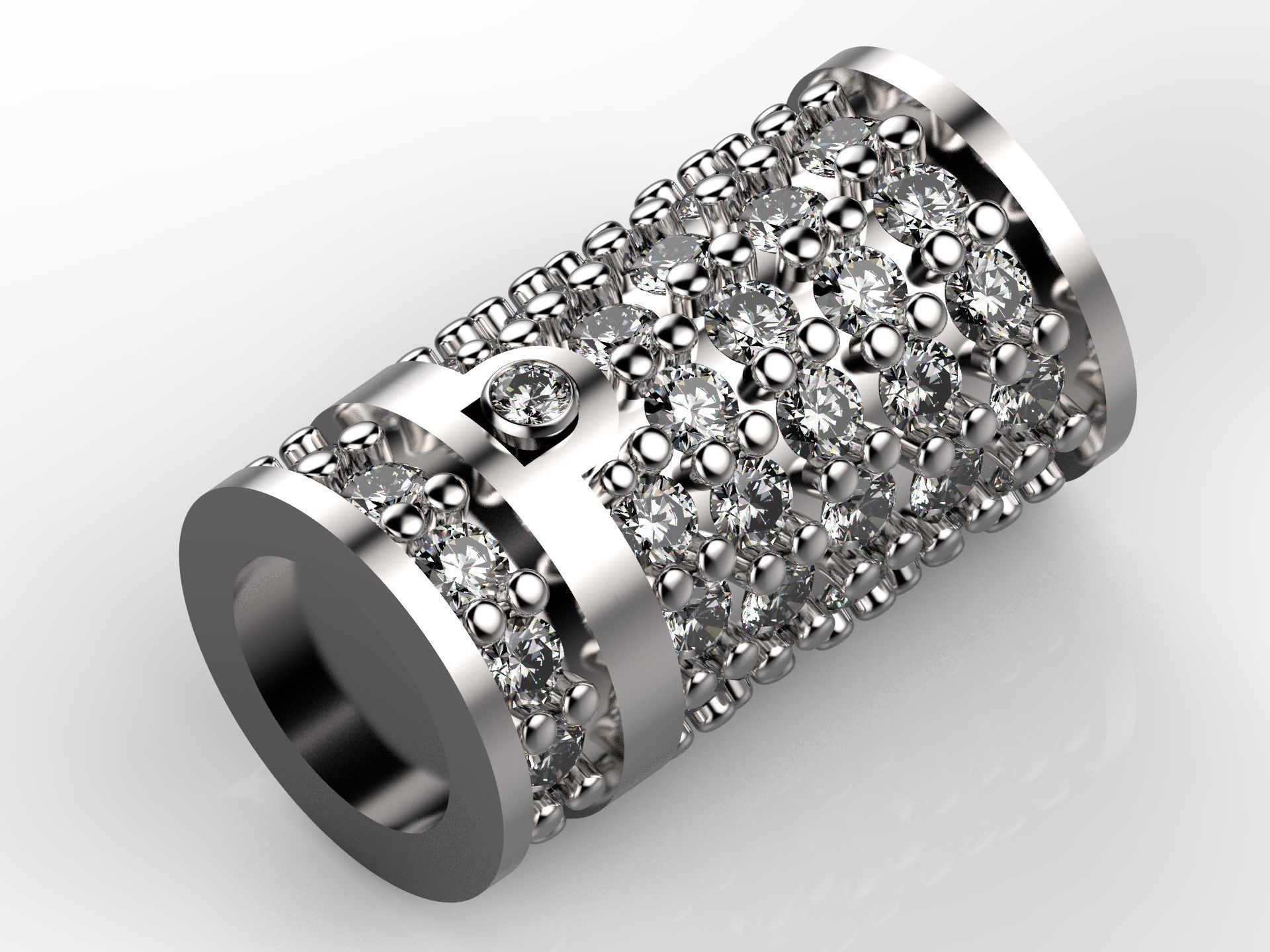 Lock bracelet clasp 3D print model_5