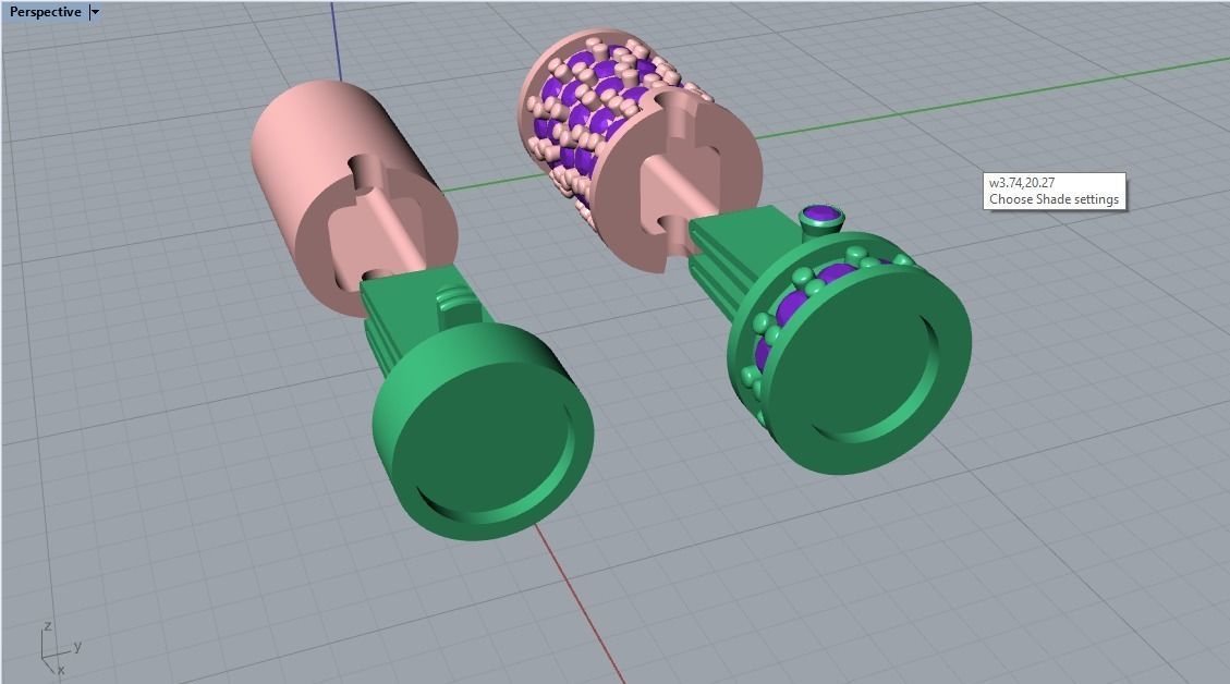 Lock bracelet clasp 3D print model_11