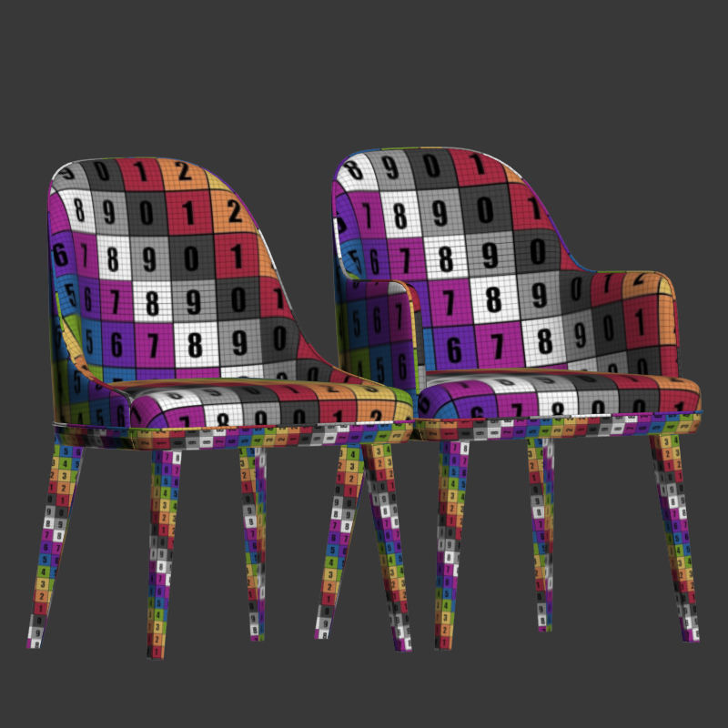 Domkapa Binoche Dining Armchair Set 3D model_3