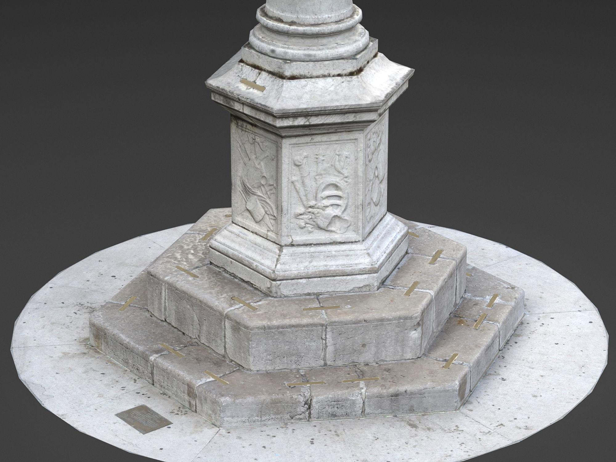 Carlo VI column Low-poly 3D model_4