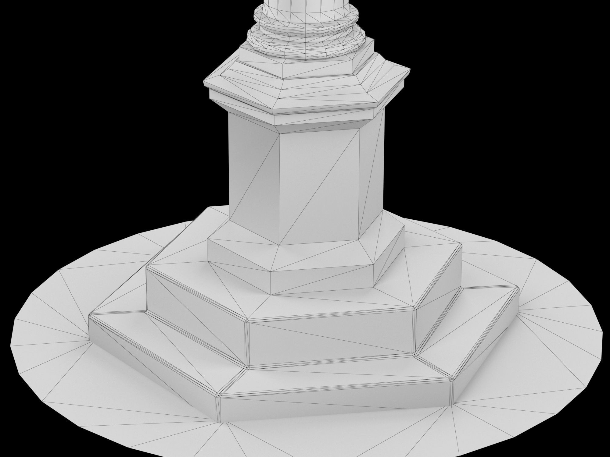 Carlo VI column Low-poly 3D model_16