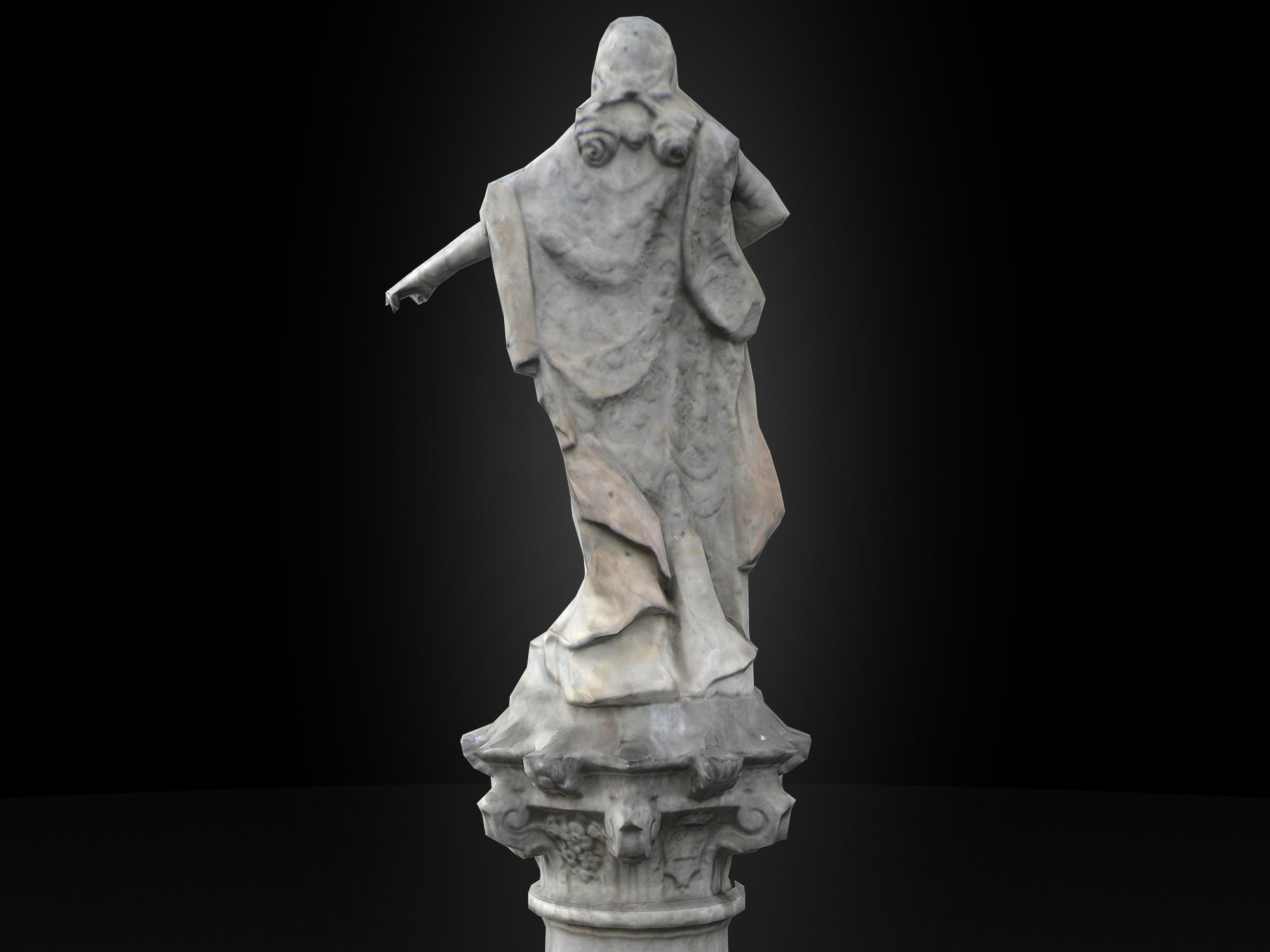 Carlo VI column Low-poly 3D model_13