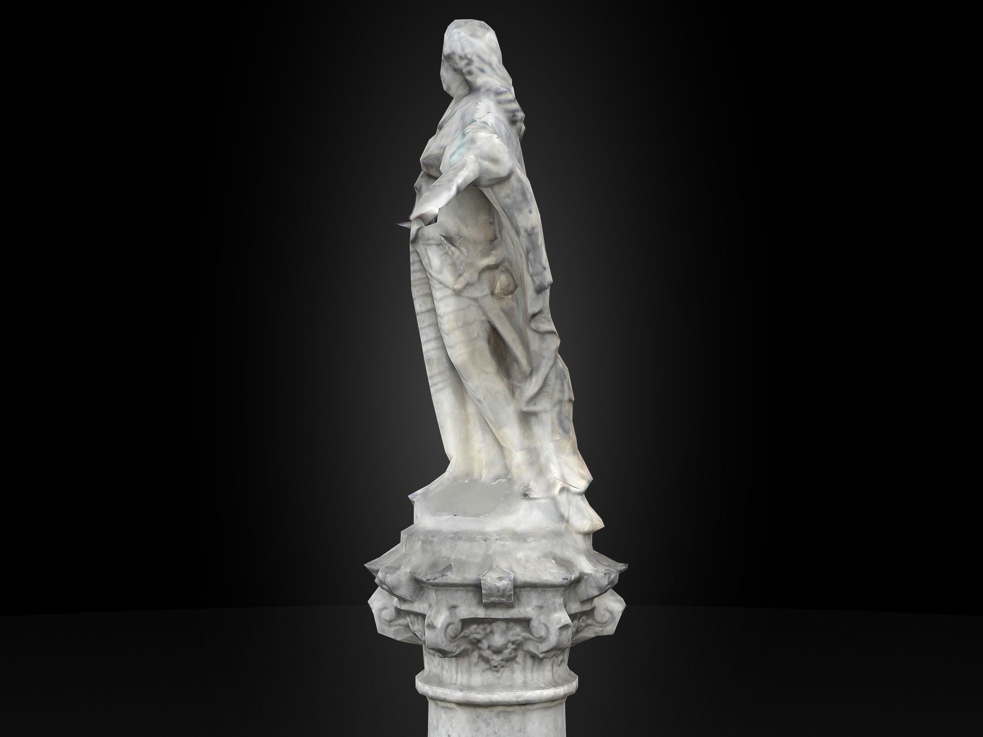 Carlo VI column Low-poly 3D model_12