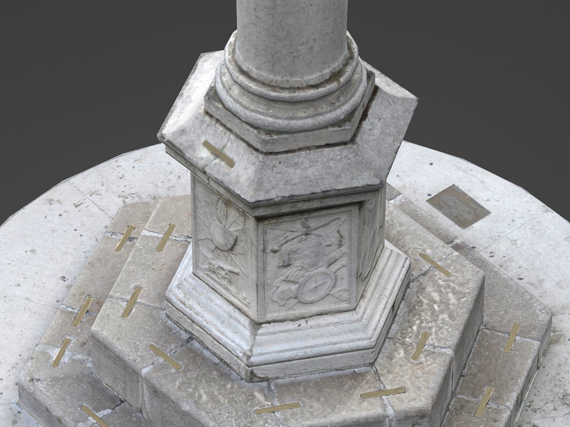 Carlo VI column Low-poly 3D model_6