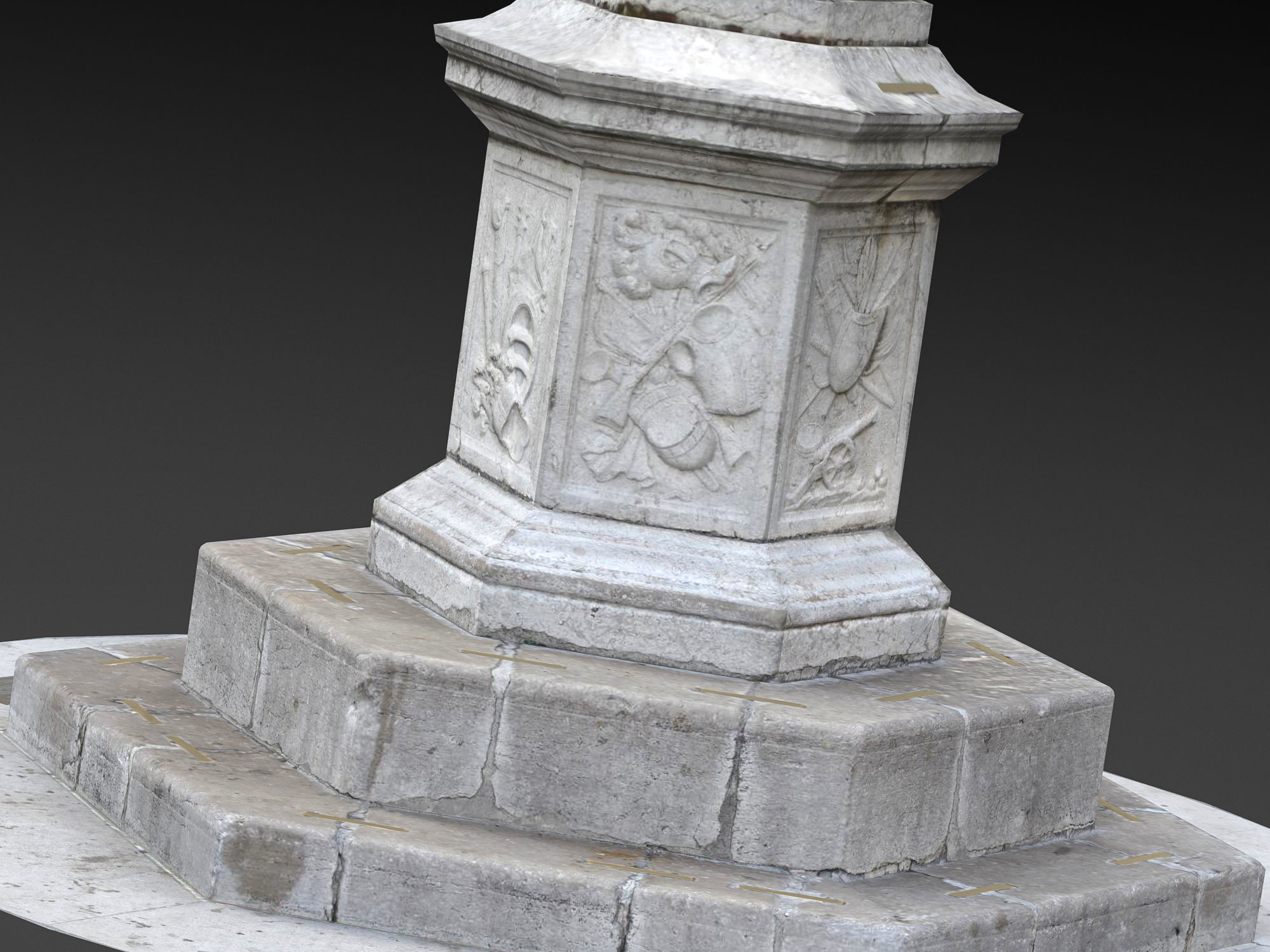 Carlo VI column Low-poly 3D model_5