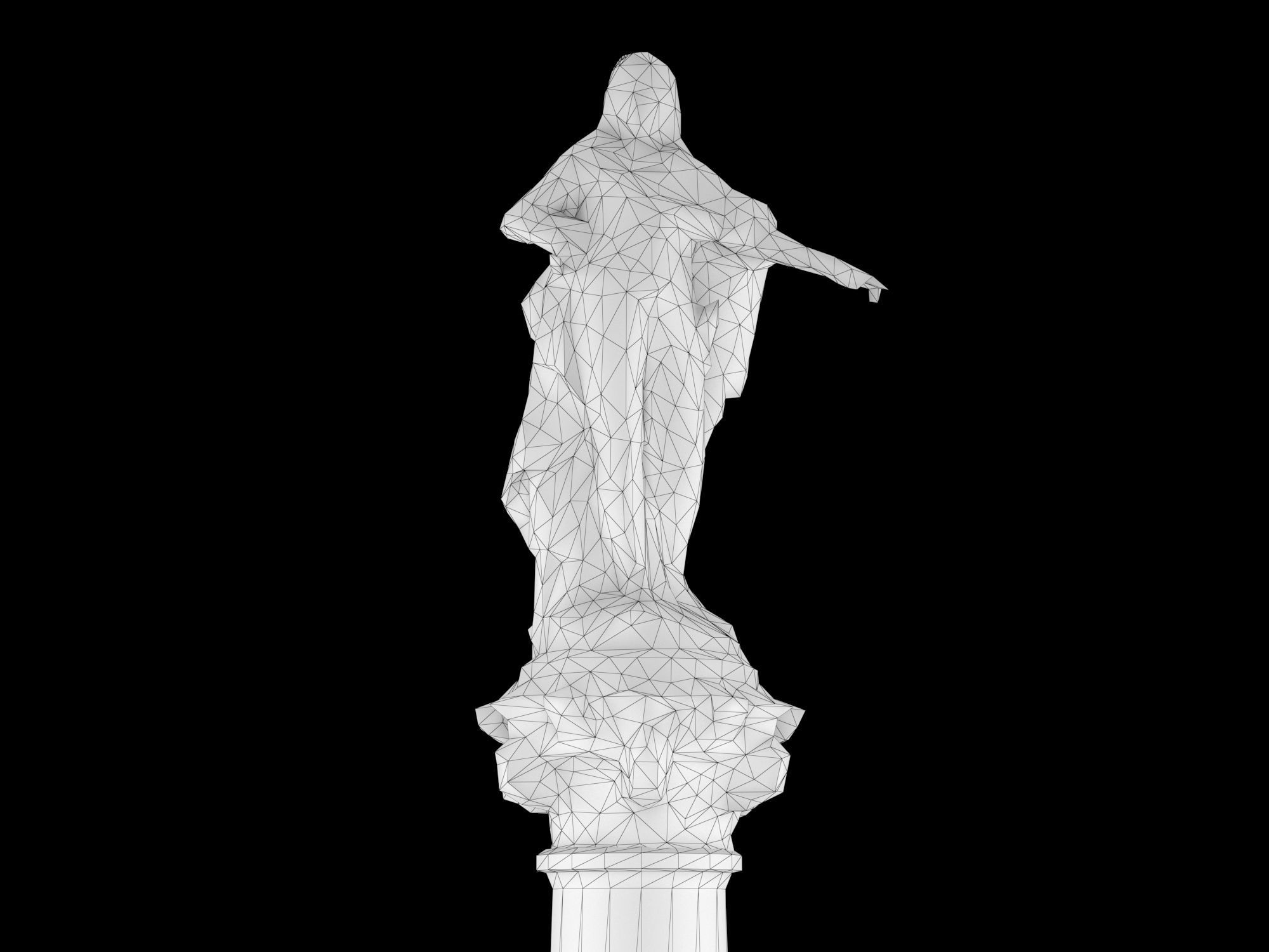 Carlo VI column Low-poly 3D model_17