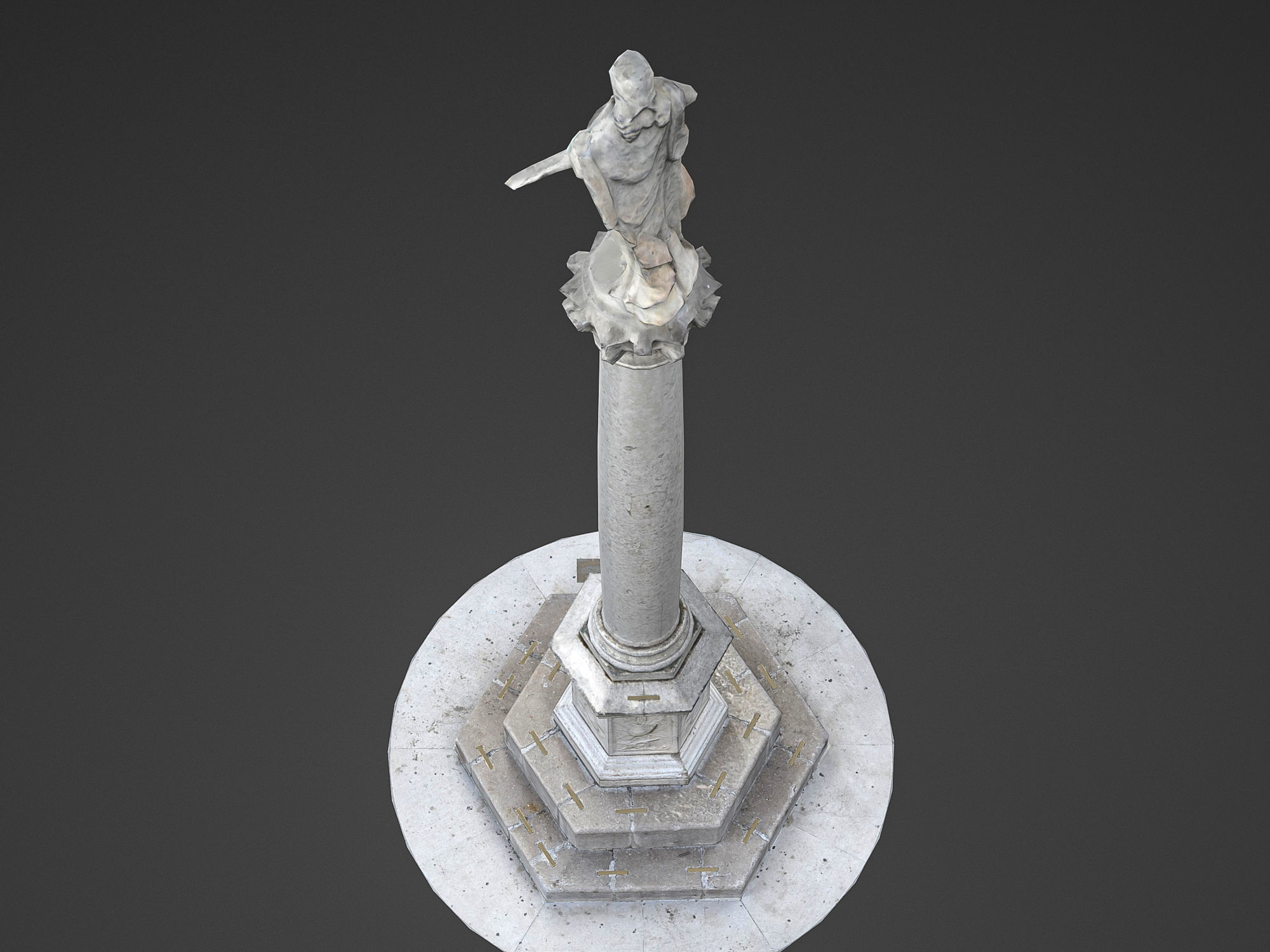 Carlo VI column Low-poly 3D model_10