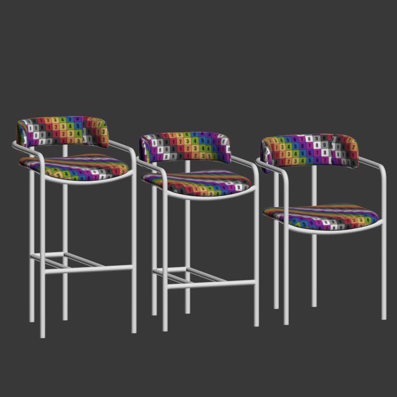 Lenox Chairs Set Westelm 3D model_4