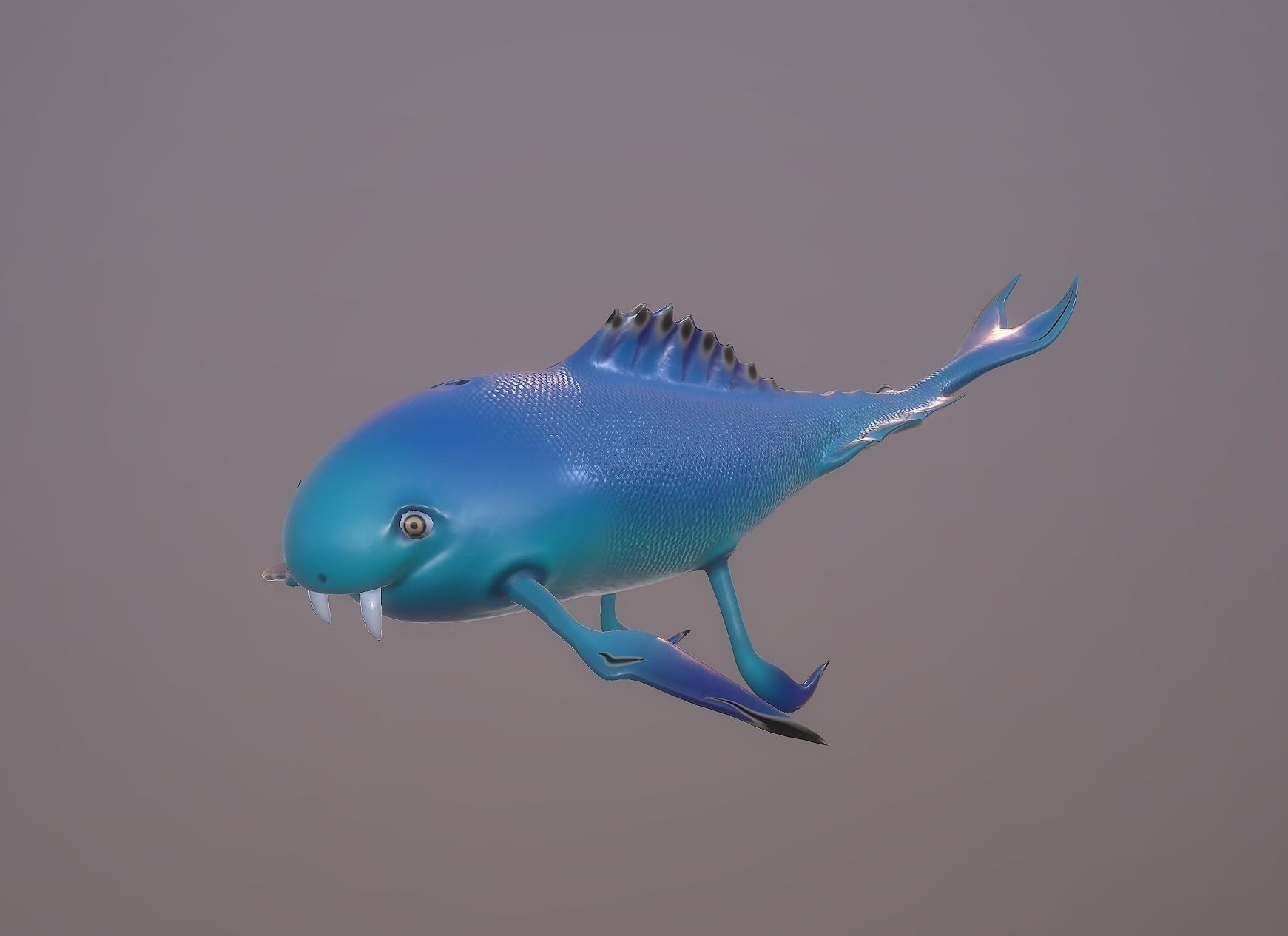 A cute fish- ready for Unity all render pipelines Low-poly 3D model_17