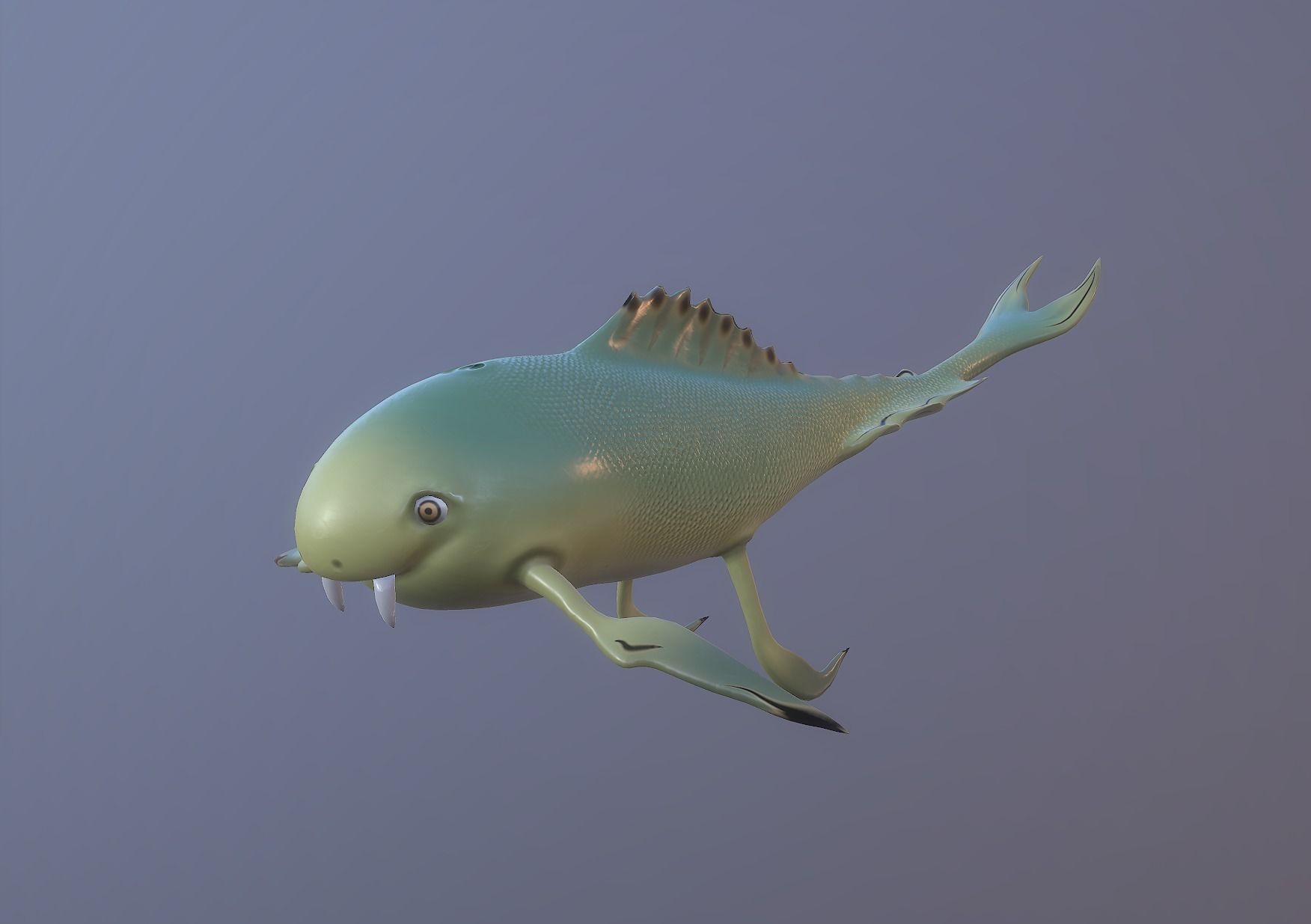 A cute fish- ready for Unity all render pipelines Low-poly 3D model_19