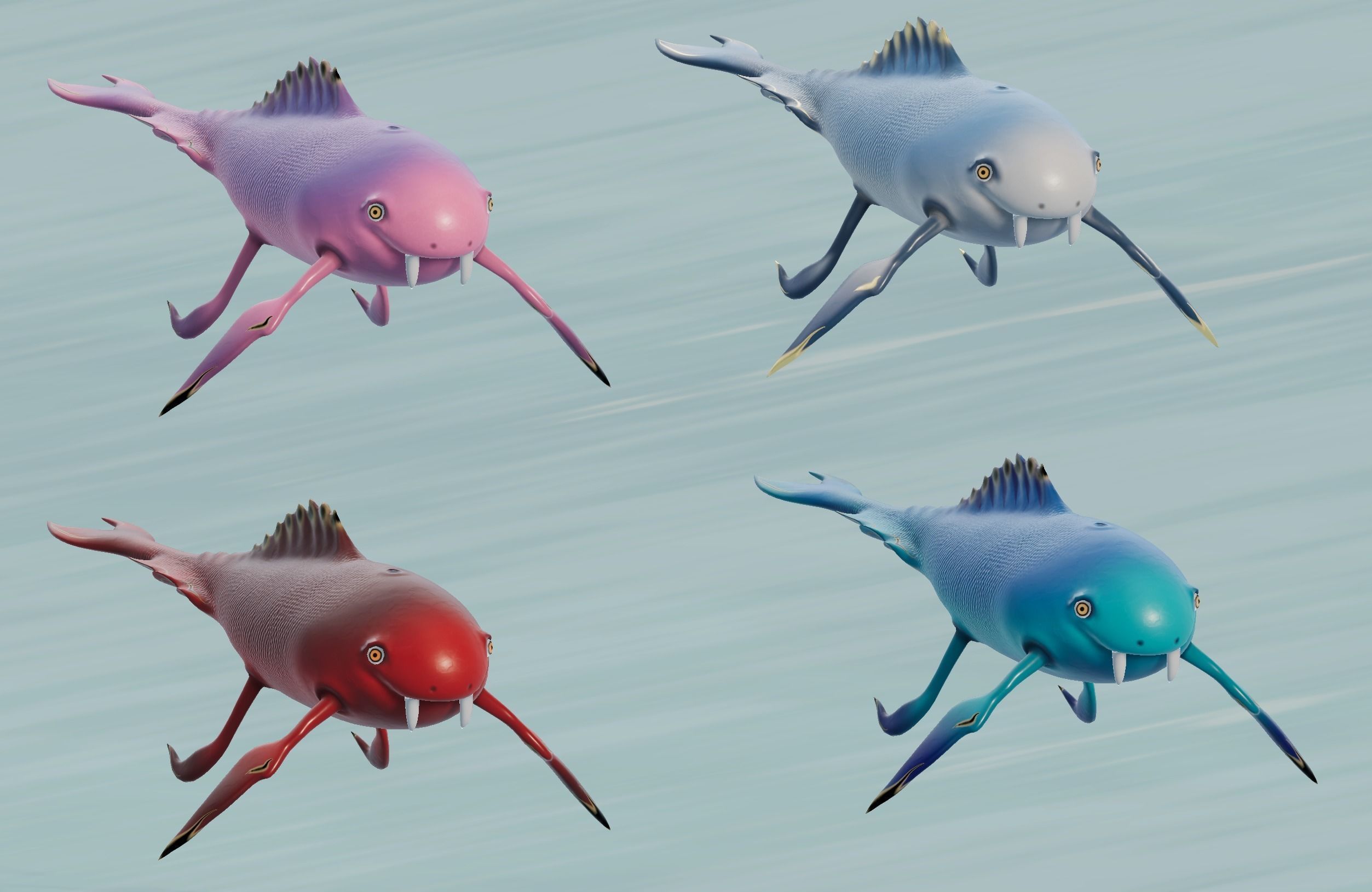 A cute fish- ready for Unity all render pipelines Low-poly 3D model_24