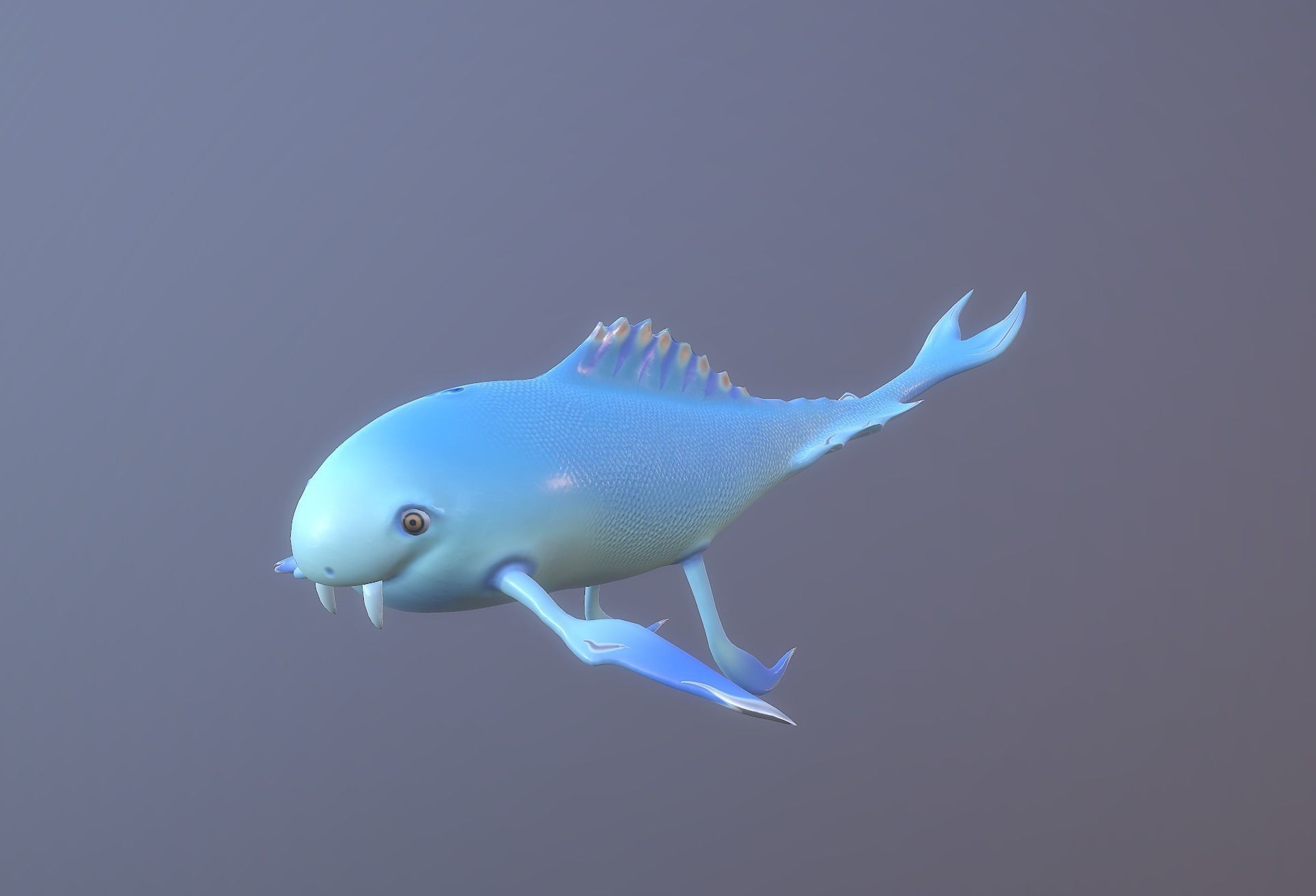 A cute fish- ready for Unity all render pipelines Low-poly 3D model_16