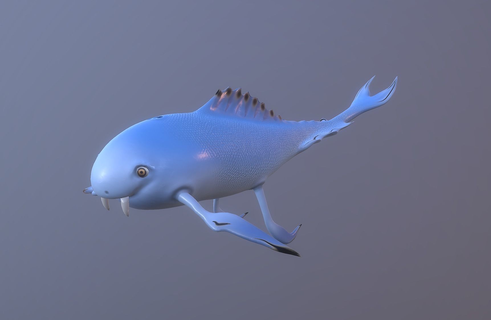 A cute fish- ready for Unity all render pipelines Low-poly 3D model_11