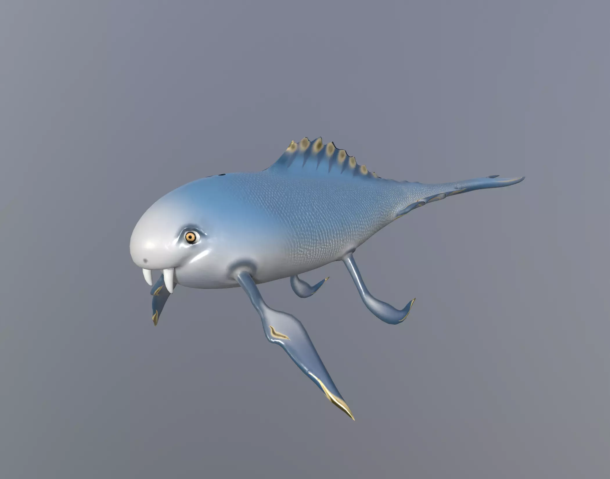 A cute fish- ready for Unity all render pipelines Low-poly 3D model_0