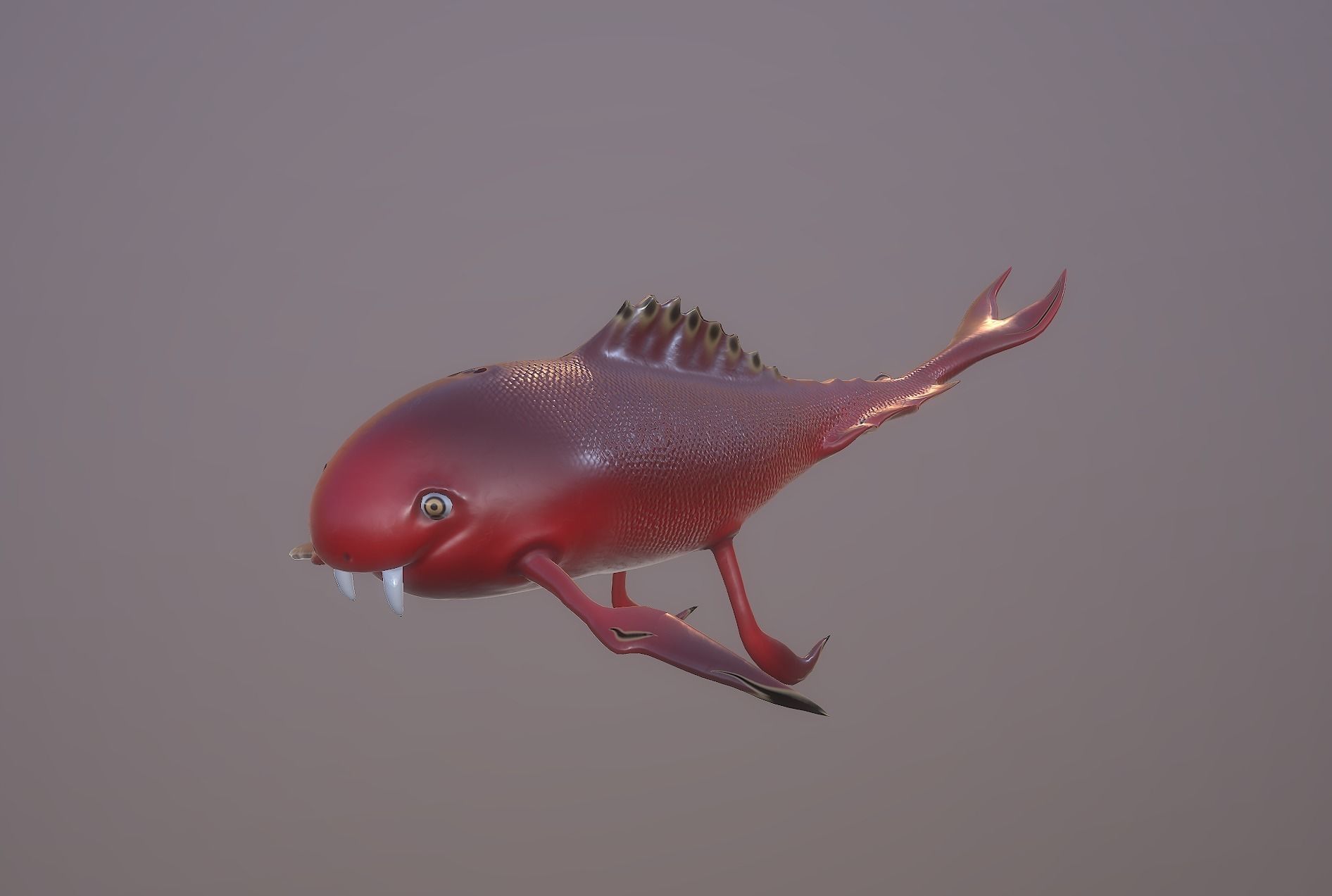 A cute fish- ready for Unity all render pipelines Low-poly 3D model_14