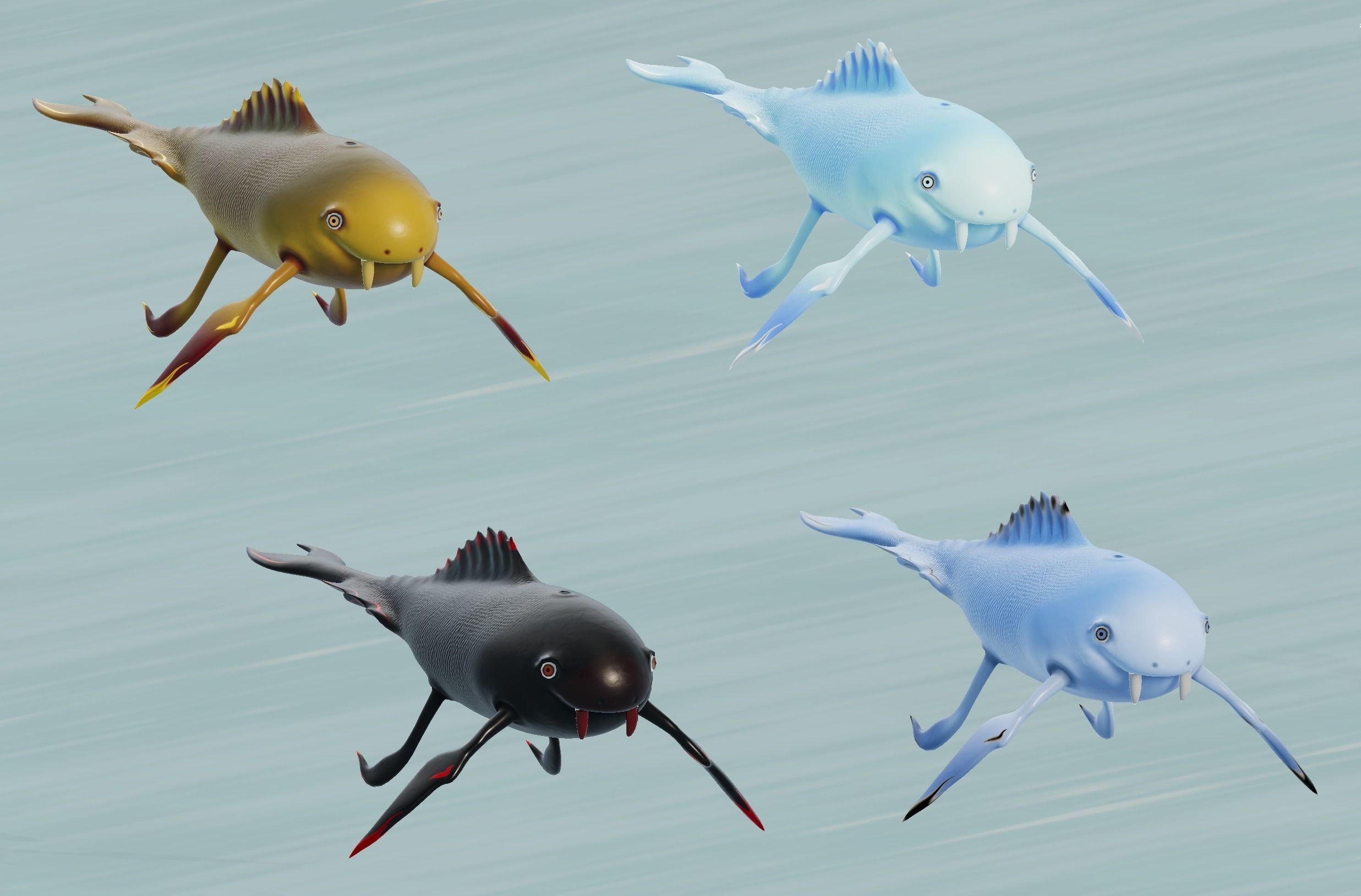 A cute fish- ready for Unity all render pipelines Low-poly 3D model_22