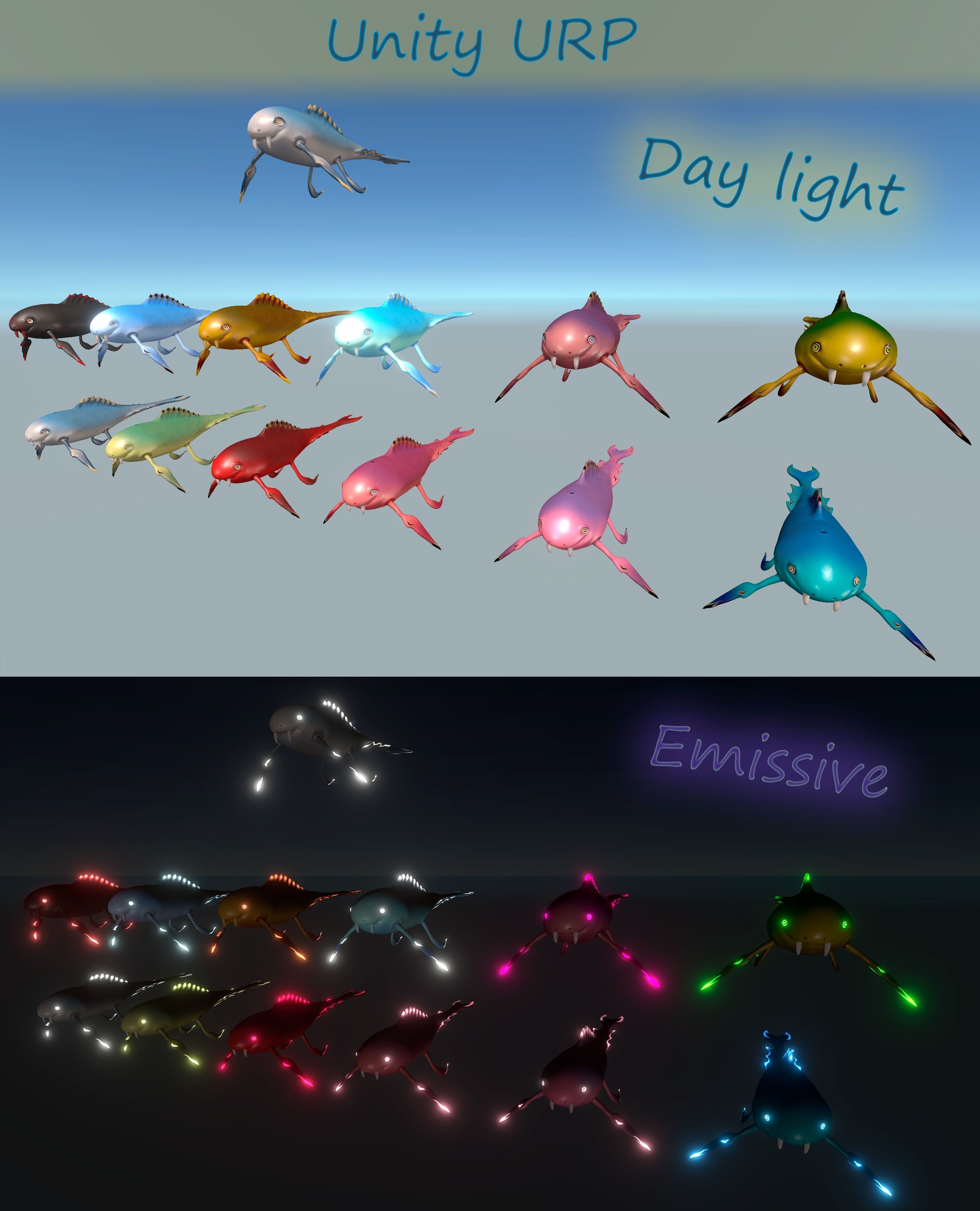 A cute fish- ready for Unity all render pipelines Low-poly 3D model_5