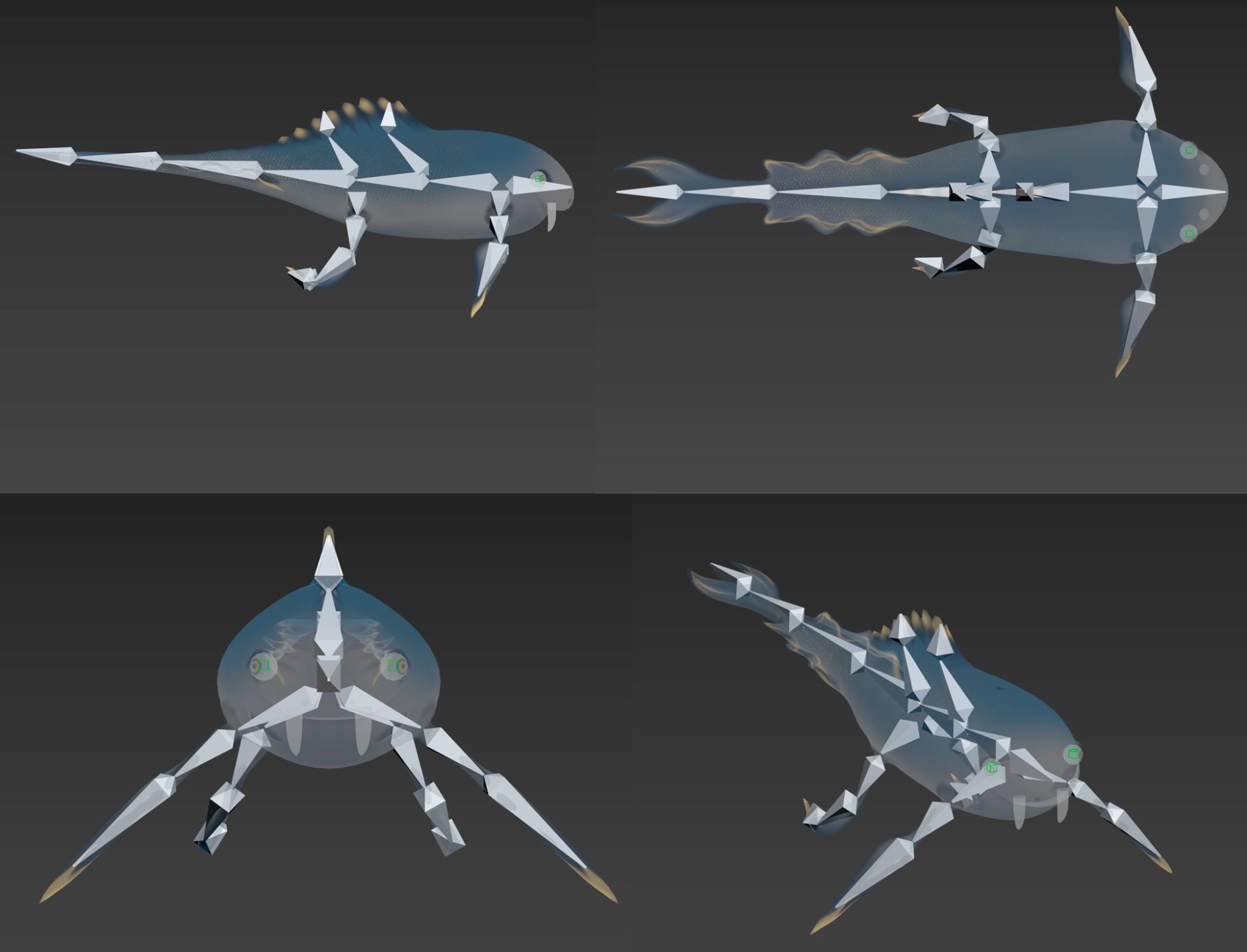 A cute fish- ready for Unity all render pipelines Low-poly 3D model_9
