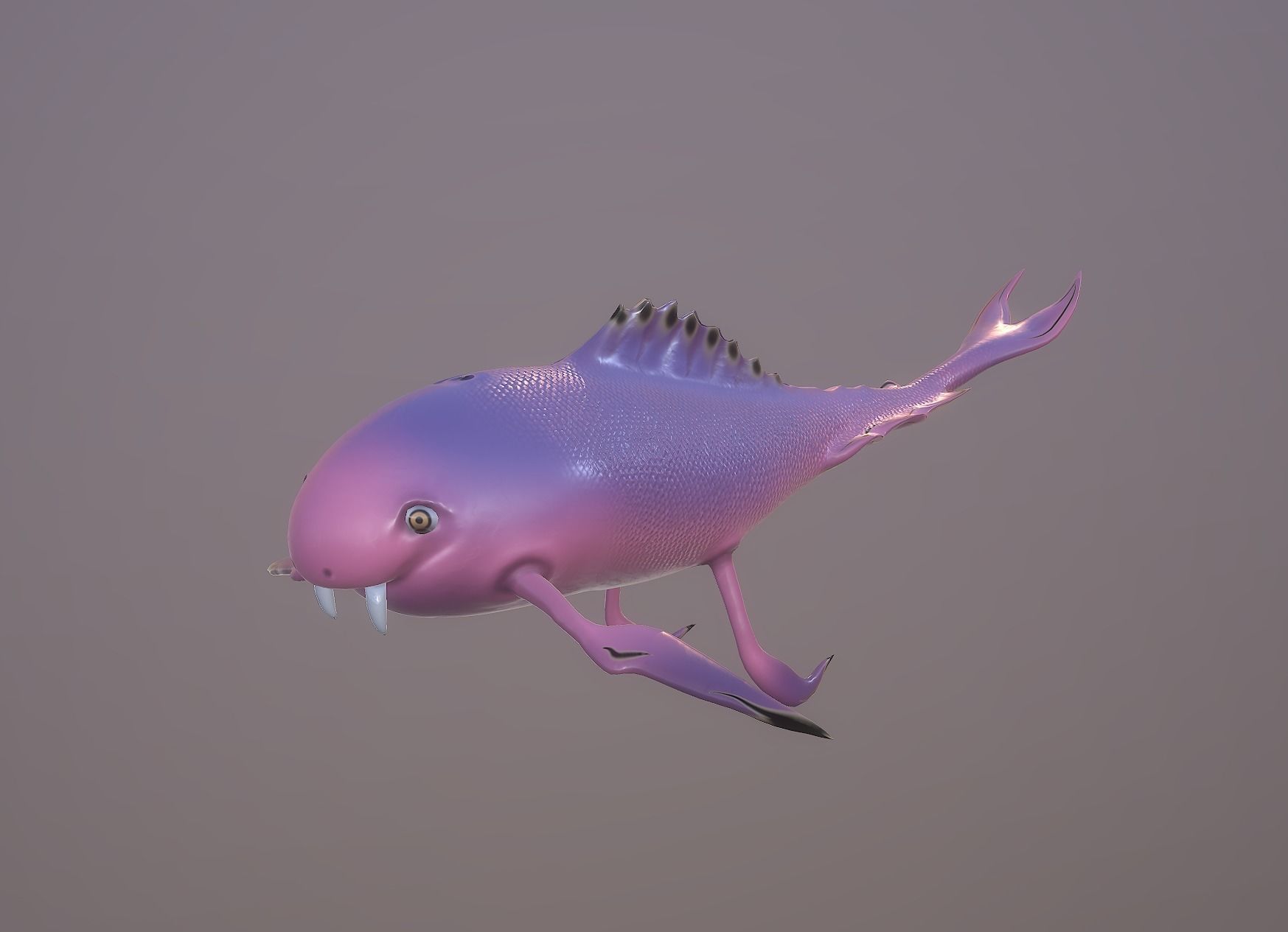 A cute fish- ready for Unity all render pipelines Low-poly 3D model_18