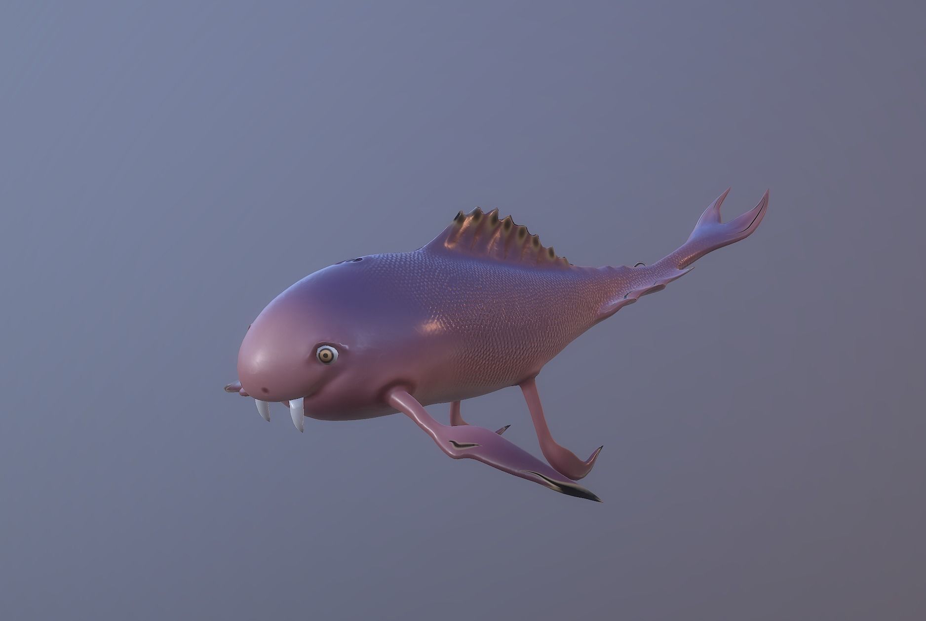 A cute fish- ready for Unity all render pipelines Low-poly 3D model_13