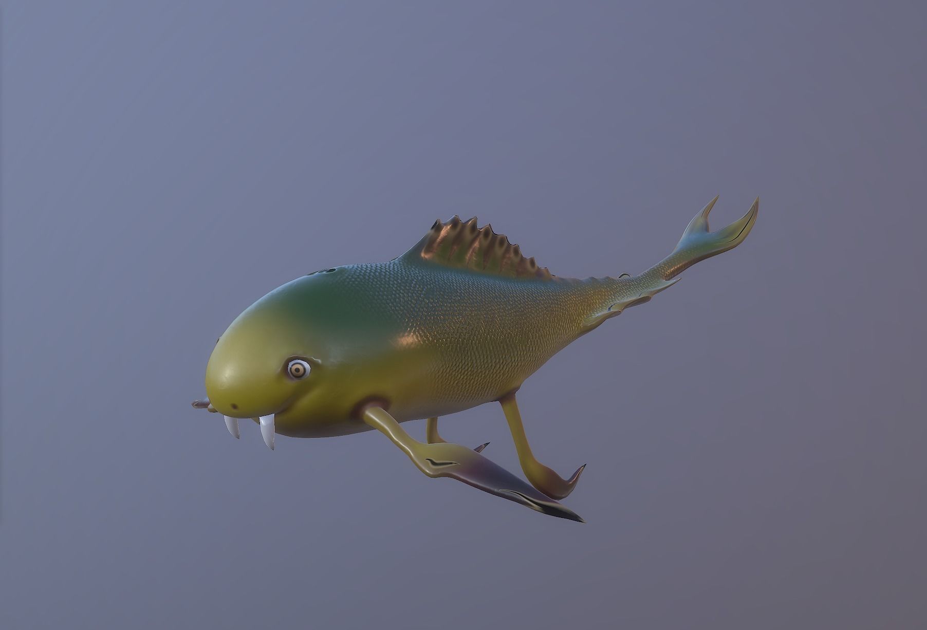 A cute fish- ready for Unity all render pipelines Low-poly 3D model_21