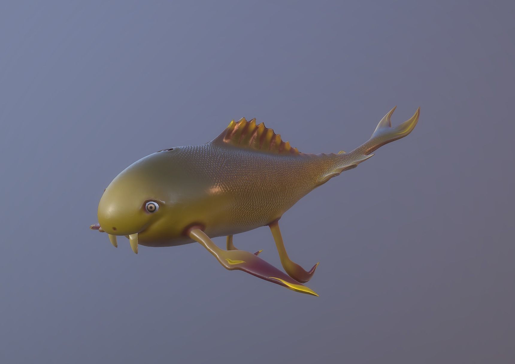 A cute fish- ready for Unity all render pipelines Low-poly 3D model_15