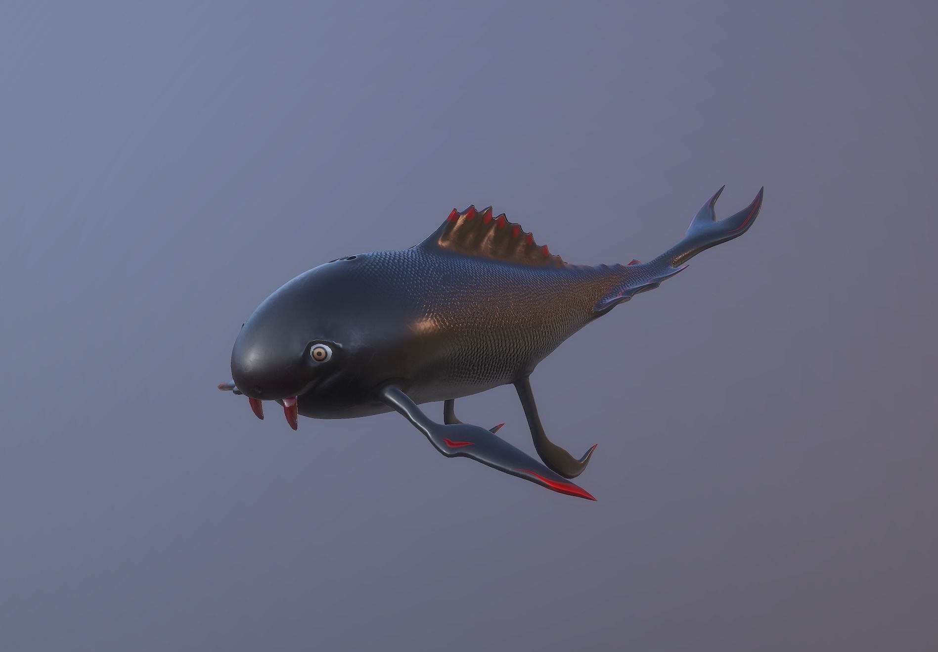 A cute fish- ready for Unity all render pipelines Low-poly 3D model_12