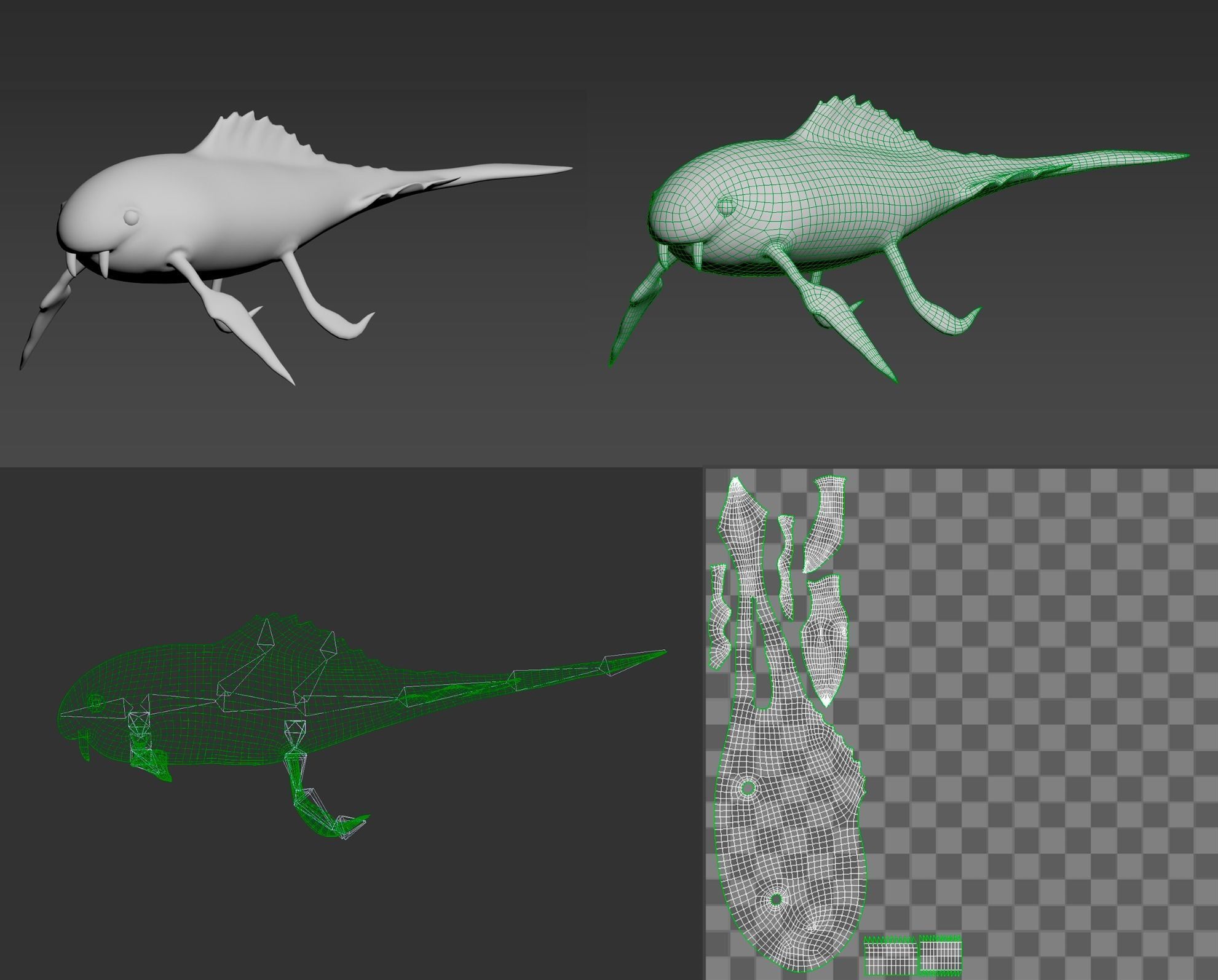 A cute fish- ready for Unity all render pipelines Low-poly 3D model_10