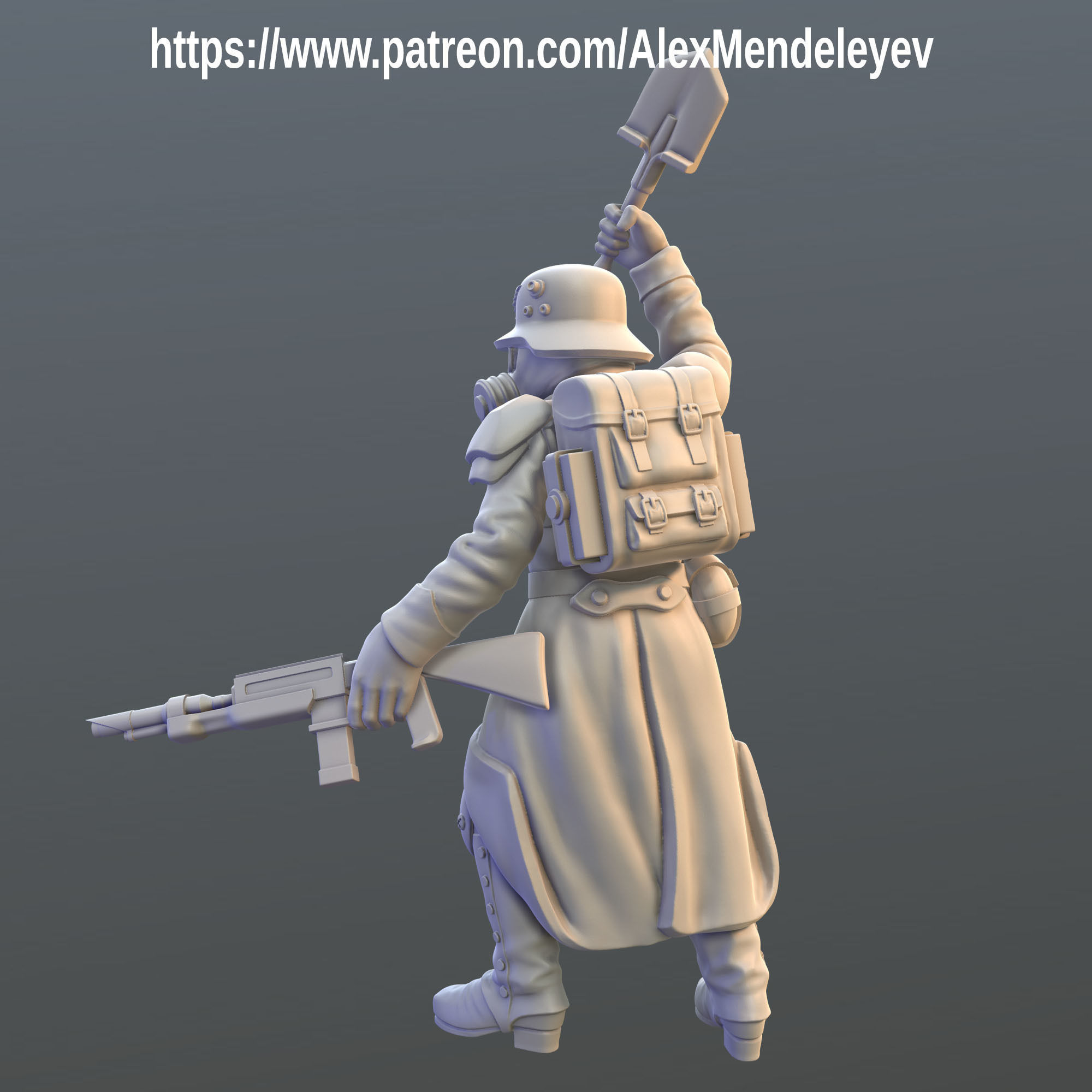Death Korps of Krieg soldier 3D print model_4