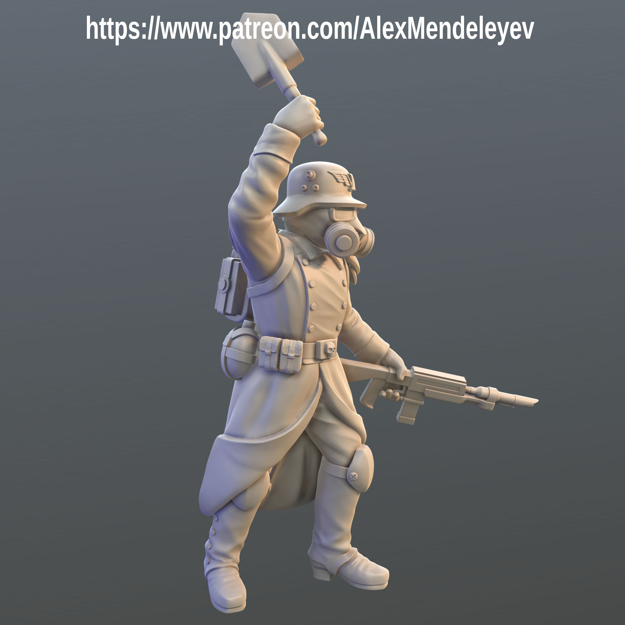 Death Korps of Krieg soldier 3D print model_2