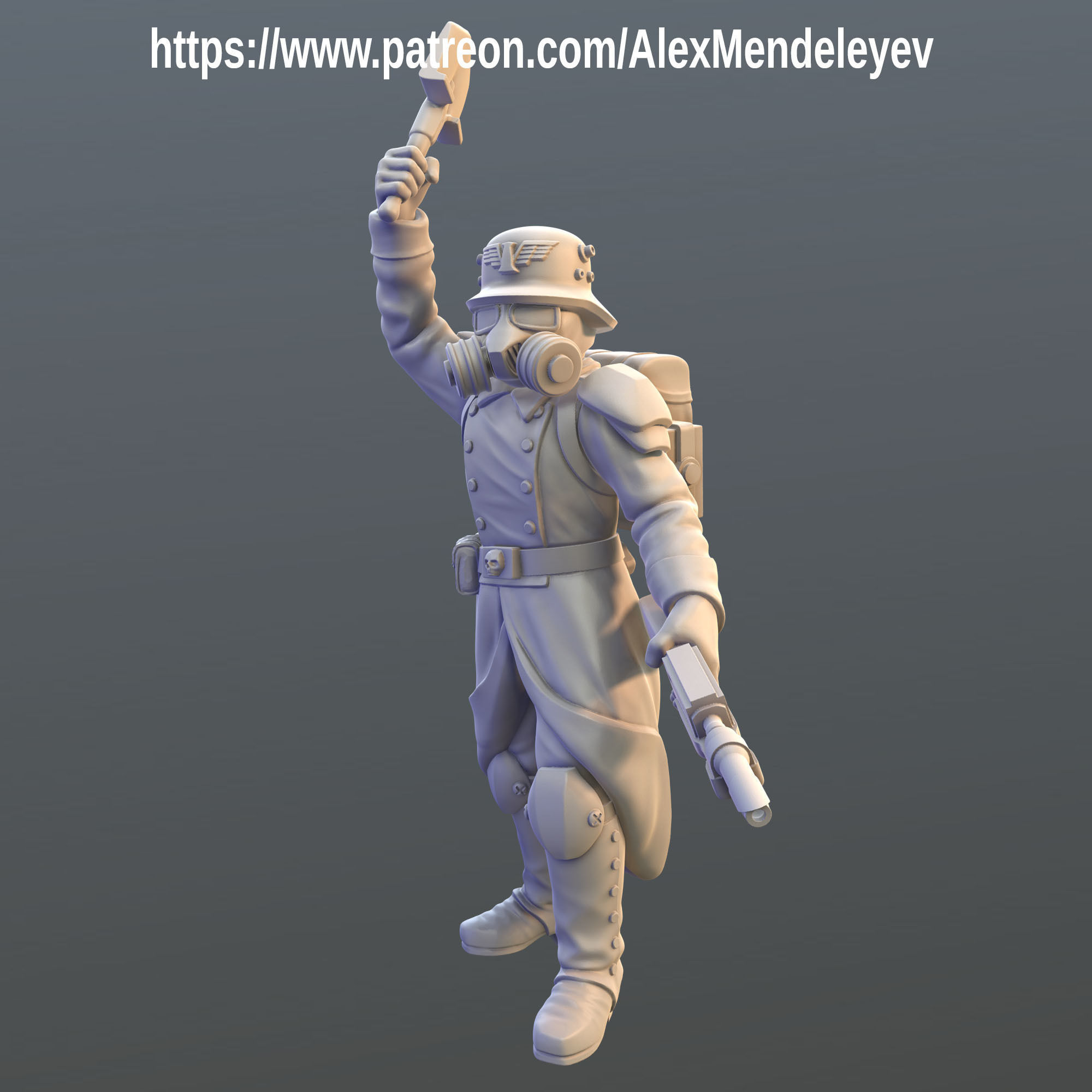 Death Korps of Krieg soldier 3D print model_5