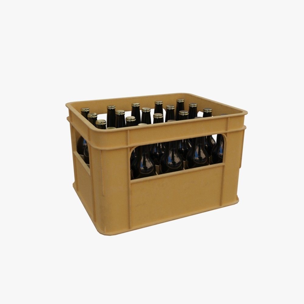 Beer Crate Low-poly 3D model_2