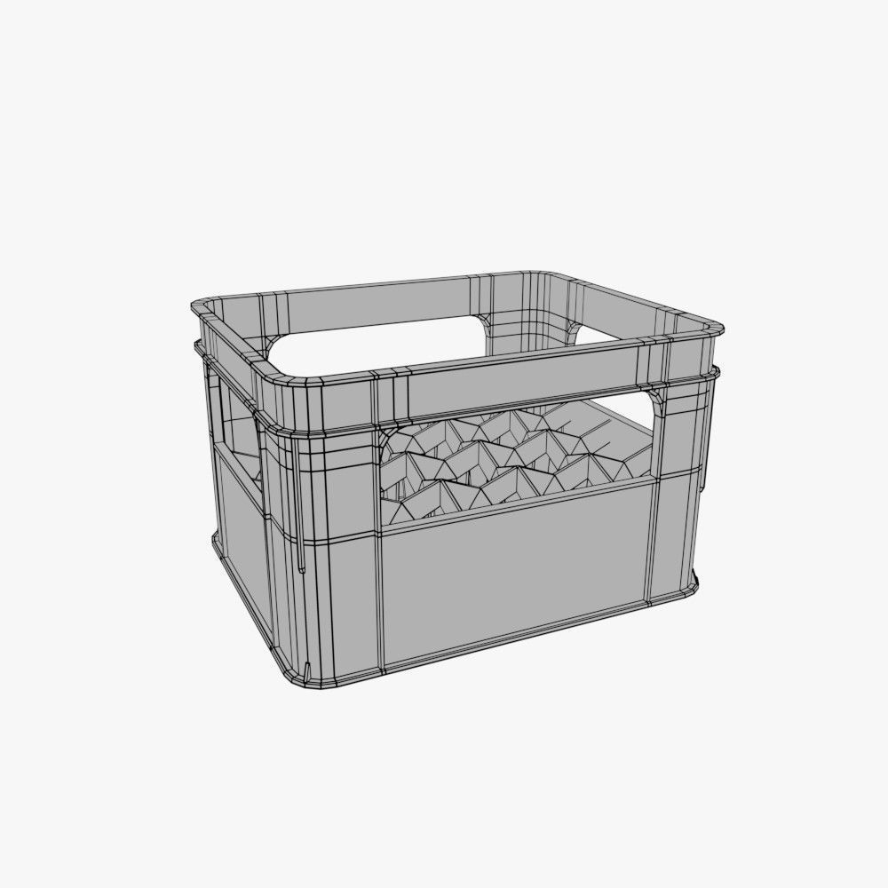 Beer Crate Low-poly 3D model_4
